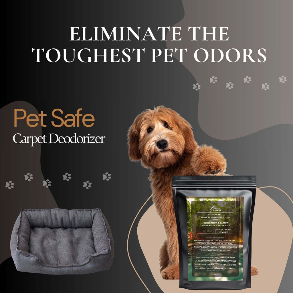 Spa Serenity Carpet Freshener Powder Refill 36 oz | Powerful Odor Eliminator for Home | Upholstery Deodorizer | Carpet Deodorizer | Pet Urine | Cat Litter Box