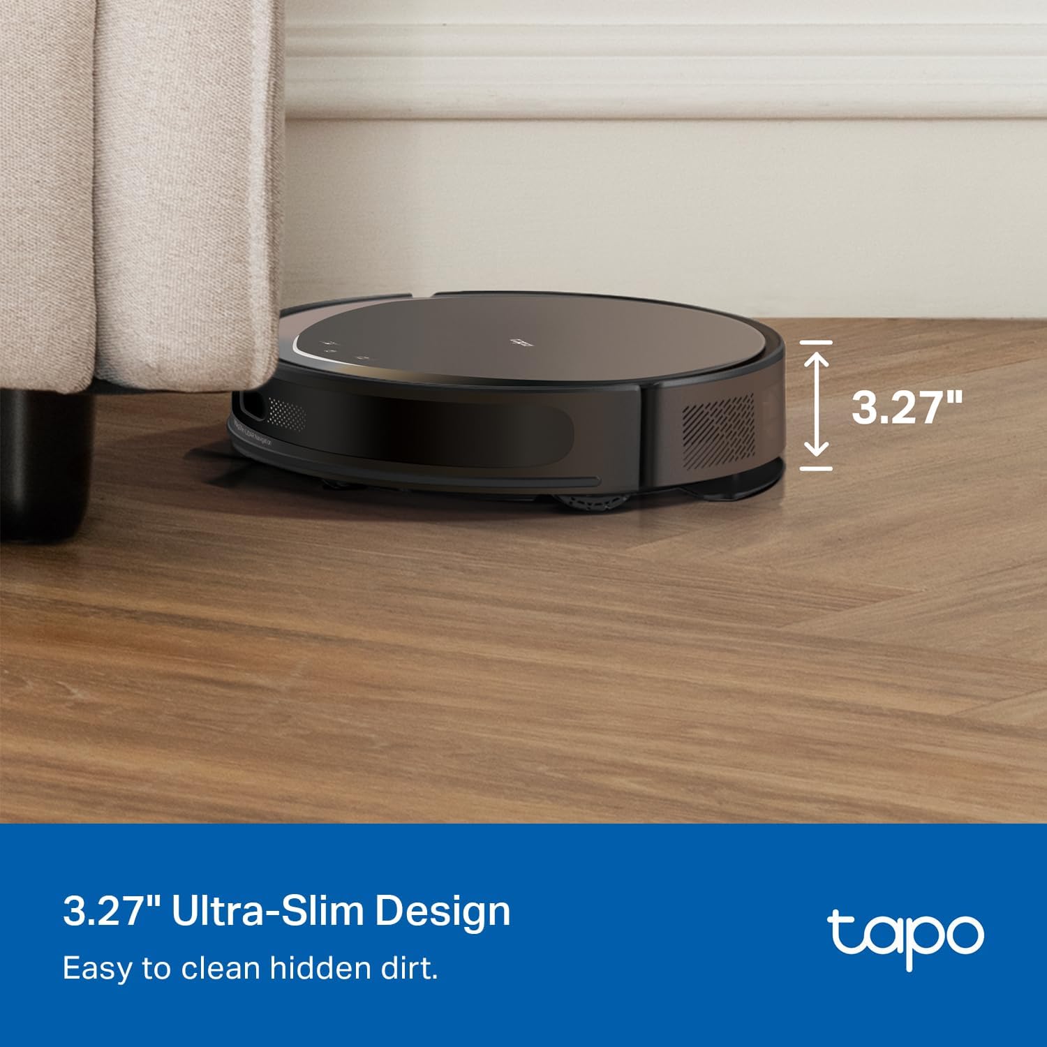 Tapo Ultra-Slim LiDAR Smart Navigation Robot Vacuum and Mop, 5300Pa Max, 97%+ Dust Pickup, Customizable Cleaning, Self-Charging, Works w/Alexa & Google Home, RV20 Max