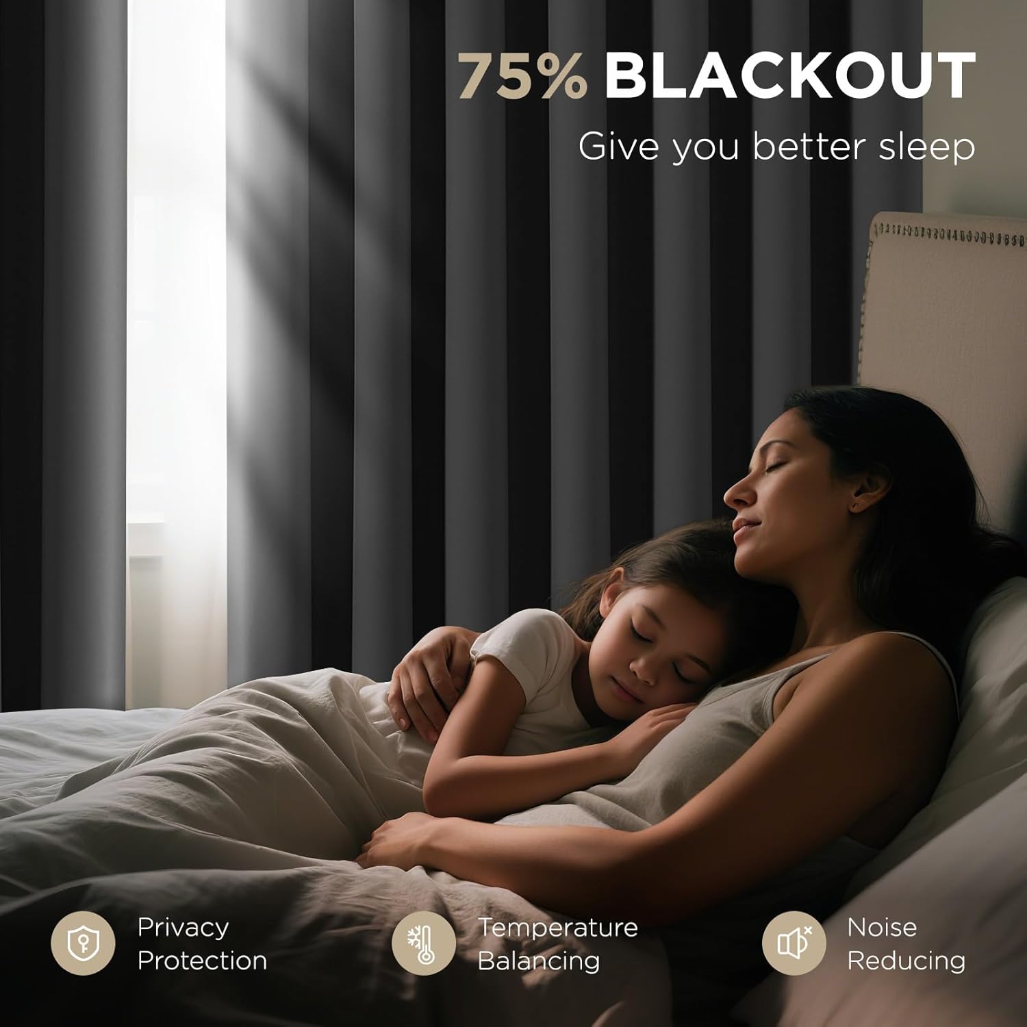 Joydeco Blackout Door Curtain for Doorway Privacy 96 Inches Long, Grommet Closet Curtain for Open Closet, Room Divider for Bedroom Living Room (Grey, 52Wx96L, 1 Panel)