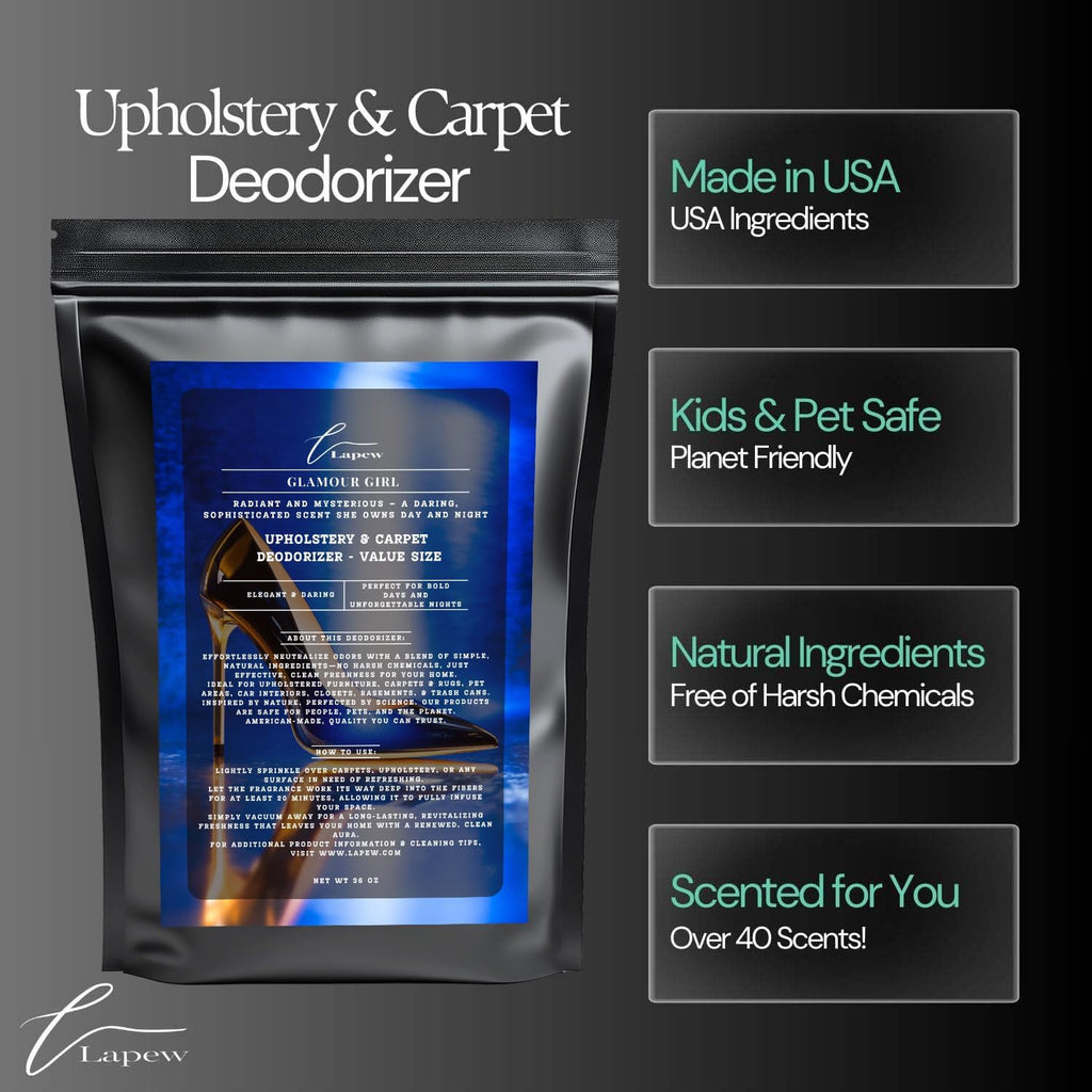 Glamour Girl Carpet Freshener Powder Value Size 36 oz | Powerful Odor Eliminator for Home | Upholstery Deodorizer | Carpet Deodorizer | Cat Litter Box | Good Girl Fragrance