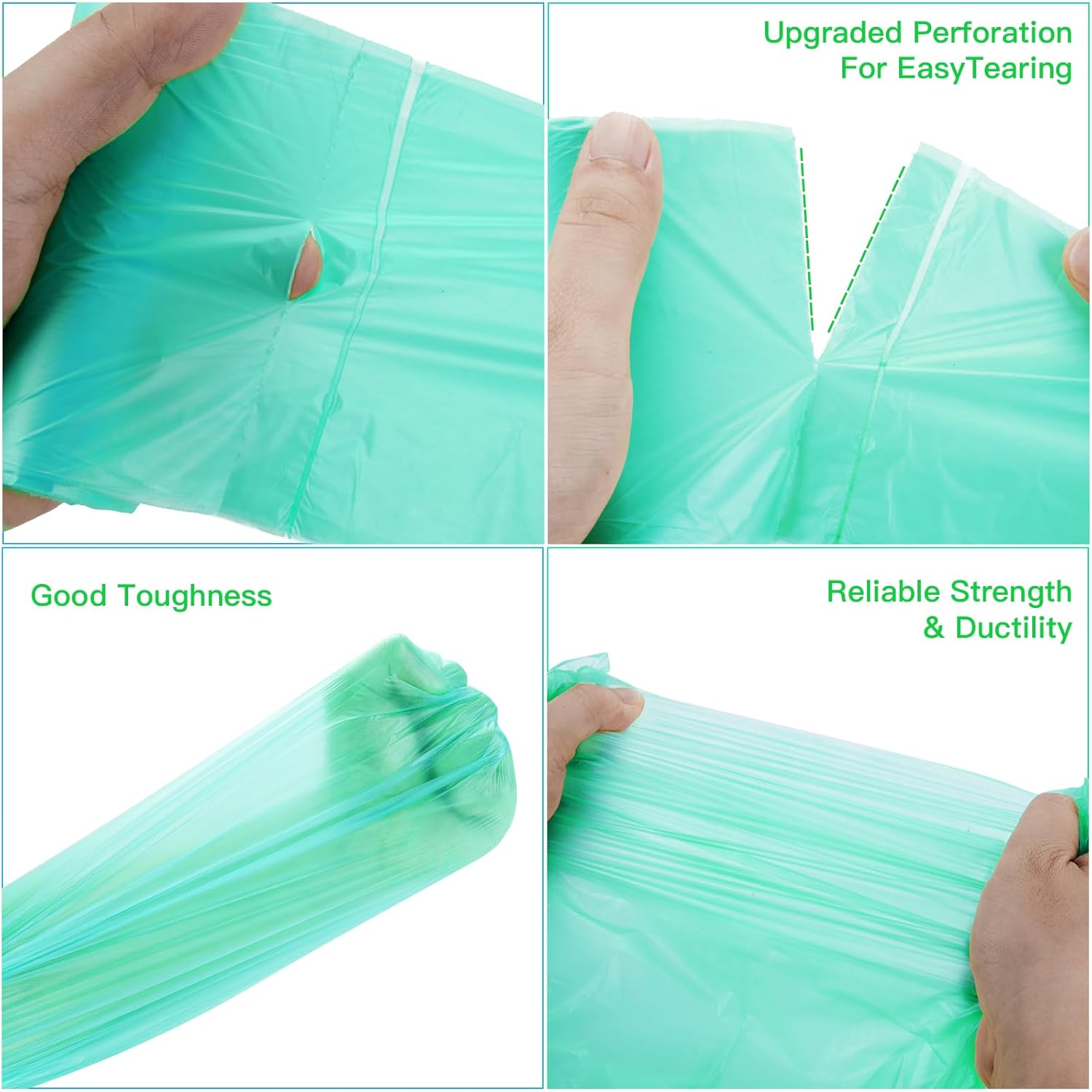 2.6 Gallon Mini Compostable Trash Bag - Small Garbage Bags For Bathroom Can Blue 100 Count 10 Liter Biodegradable Unscented Waste Basket Liners Bathroom Kitchen Office Strong Thick Inwaysin