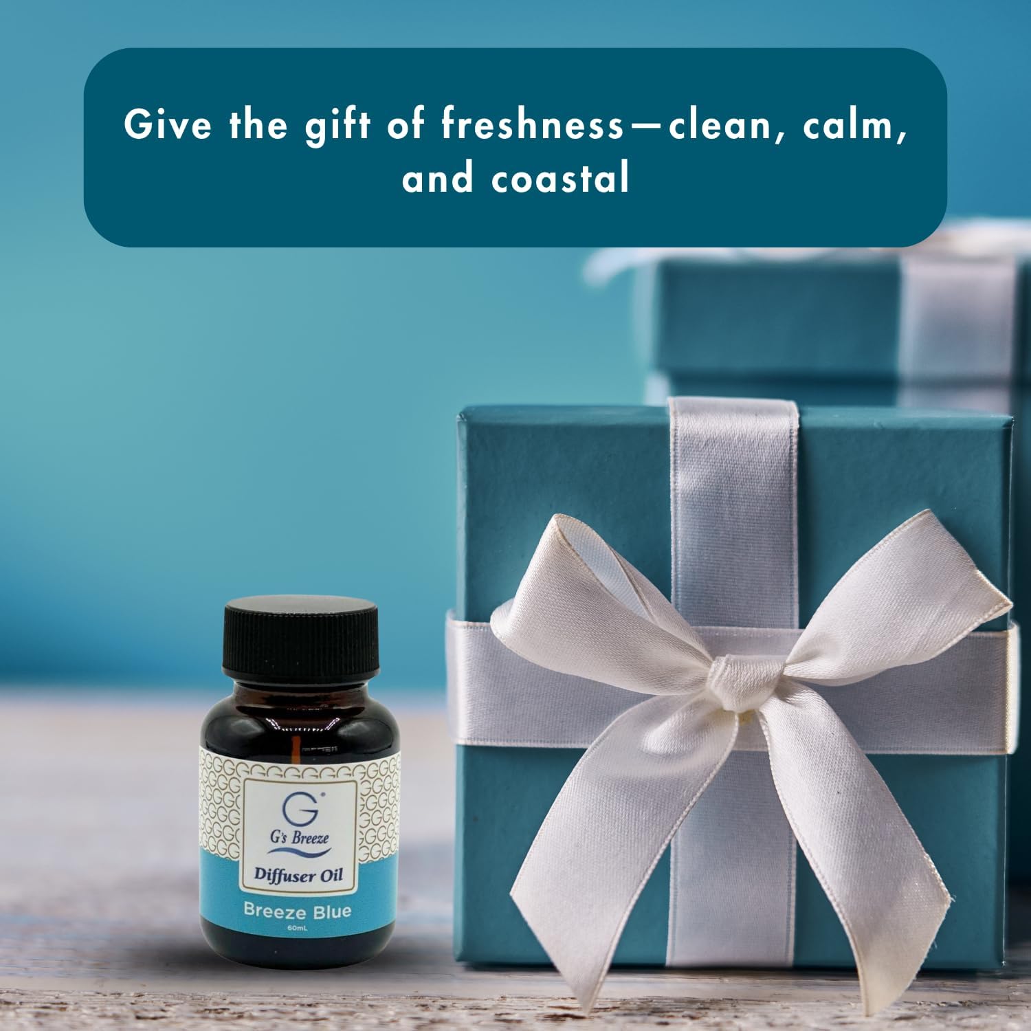 G's Breeze Breeze Blue Diffuser Oil Refill - Ocean Inspired Refreshing Scent, Long-Lasting Aroma - Notes of Sea Air, Soft Citrus & Florals - Instant Fresh Energy - Ideal for Home & Office - 60 ML
