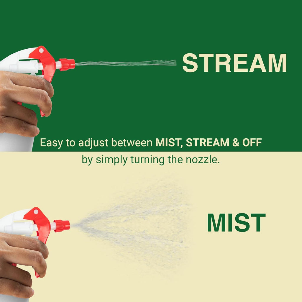 Heluva Green Spray Bottle Nozzle Replacement, Bottle Tops Only - Sprayer Nozzle Triggers for Heavy Duty, Commercial, Home Cleaning Solutions - Fits 8,16,24,32 oz Plastic & Glass Bottles, Red 6 Pack