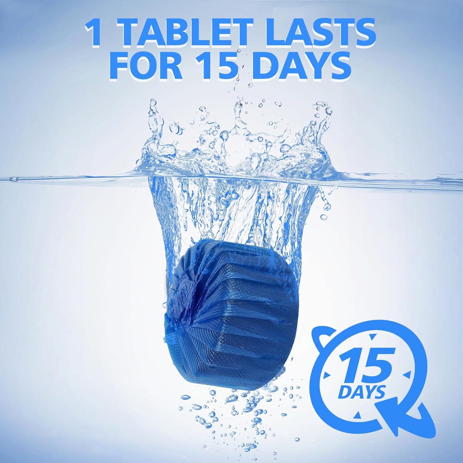 USKICH 80 Pack Toilet Bowl Cleaner Tablets,Blue Automatic Toilet Tank Cleaners, Long-Lasting Household Toilet Cleaners,Toilet flush Cleaning & Deodorizer