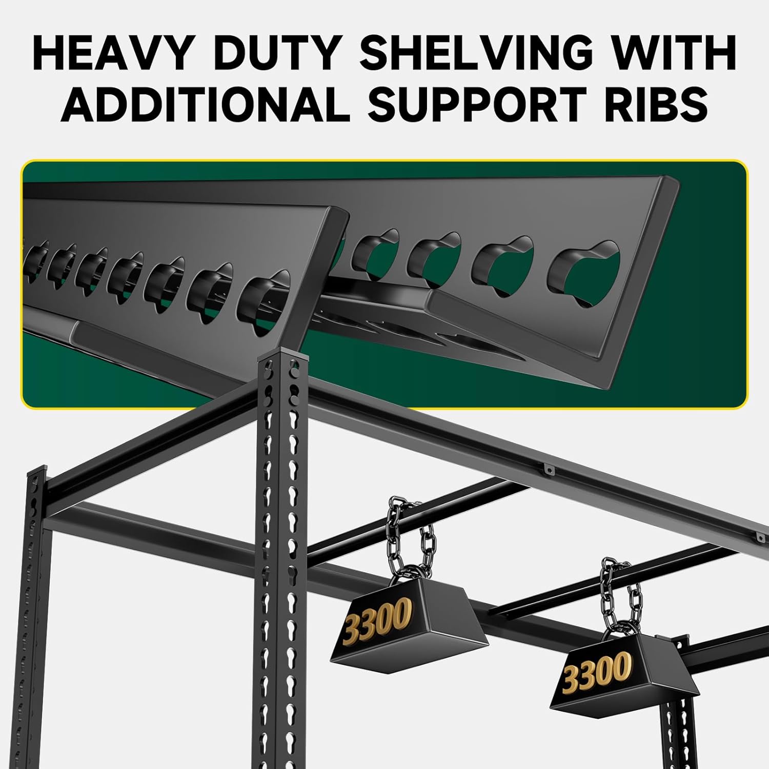 5-Tier 60" W X 24" D X 72" H Storage Shelves 3000LBS Garage Shelving Metal Storage Racks and Shelving Adjustable Heavy Duty Shelf Units for Basement Industrial(Black)