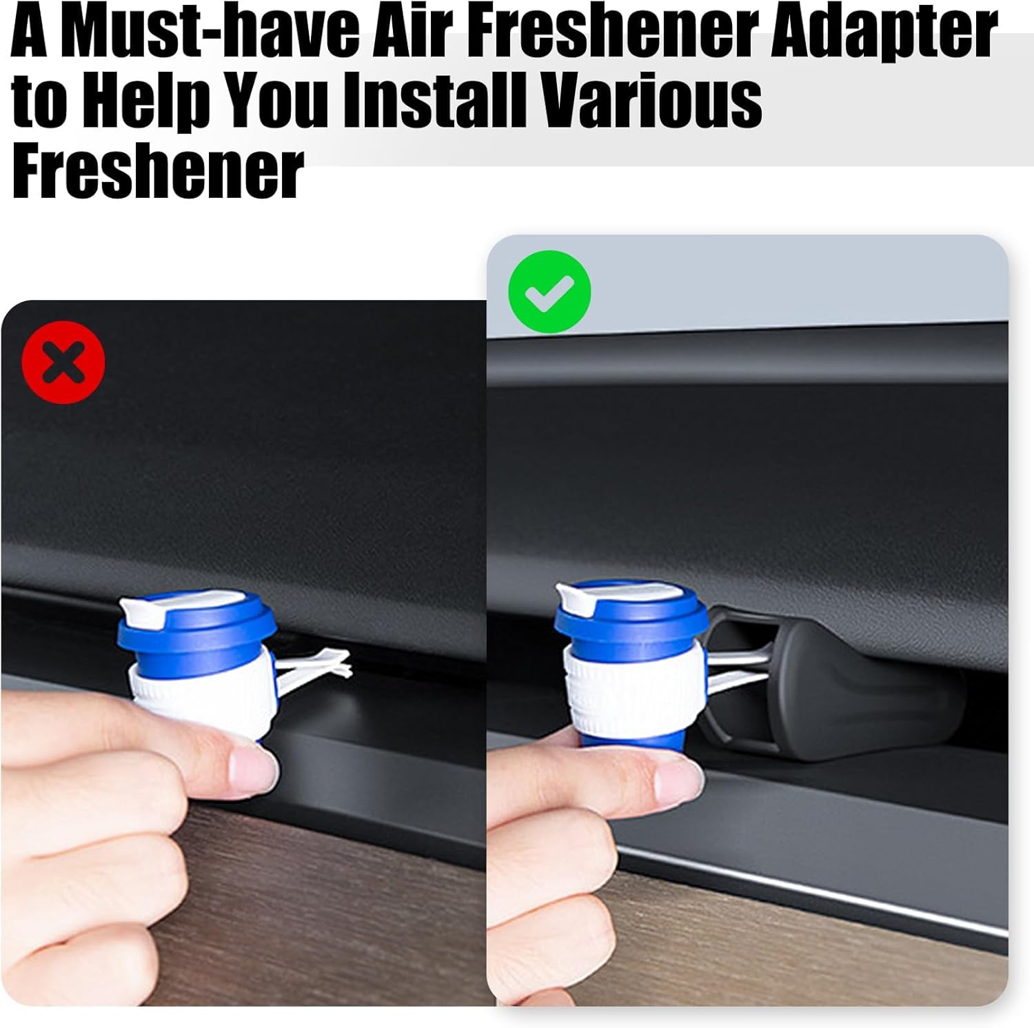 Psler 2 Pcs Air Freshener Adapter Compatible with Tesla Model 3 / Y 2017 2018 2019 2020 2021 2022 2023, Airvent Clips Silicone Fresheners Holder Fragrance Clip Model 3 and Y Interior Accessories