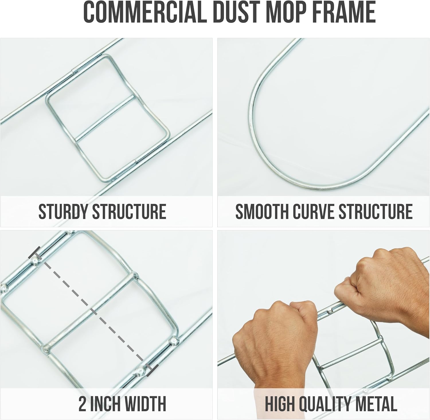 Kleen Handler 18 Inch Commercial Dust Mop Frame (3 Pack)