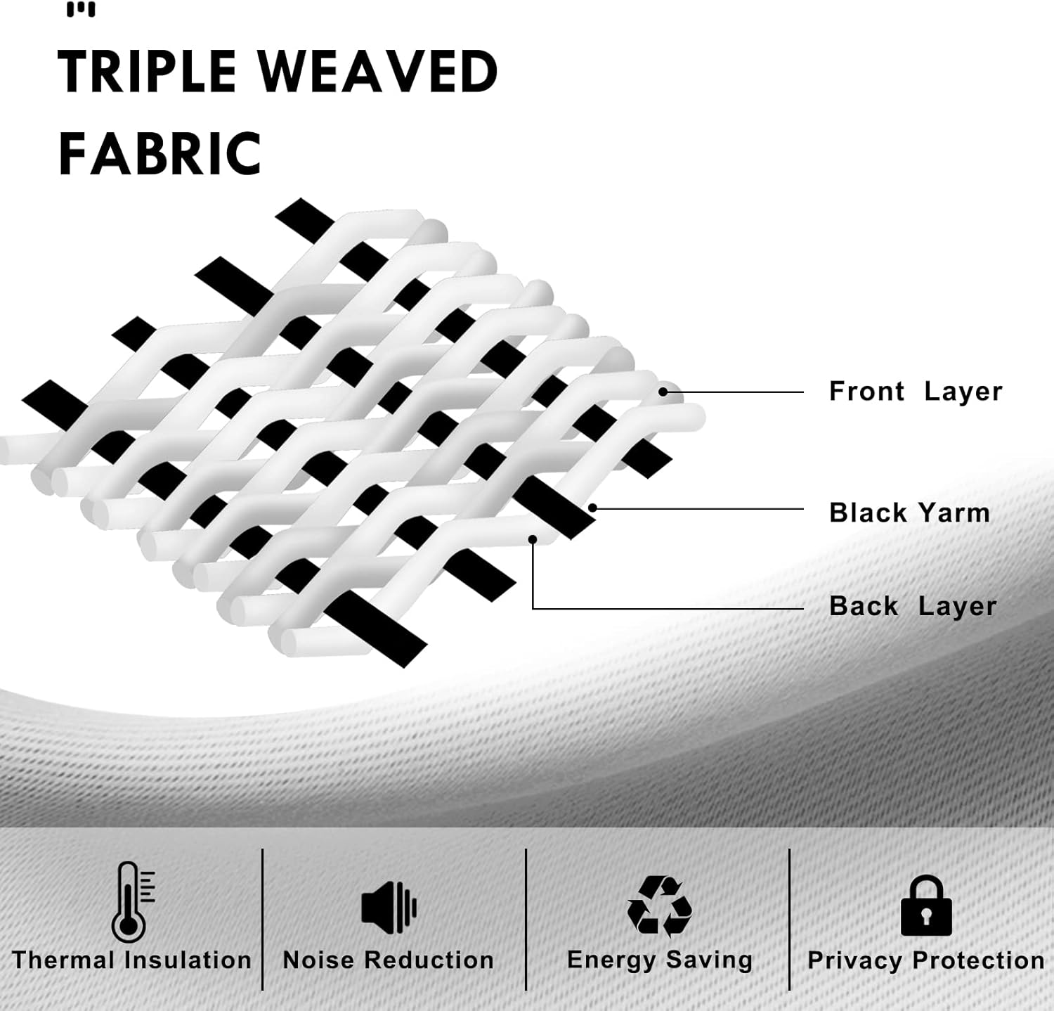 DWCN Navy Room Darkening Blackout Curtains - Thermal Insulated Privacy Energy Saving Window Curtain Drapes 52 x 45 inch Length, Set of 2 Bedroom Living Room Curtains