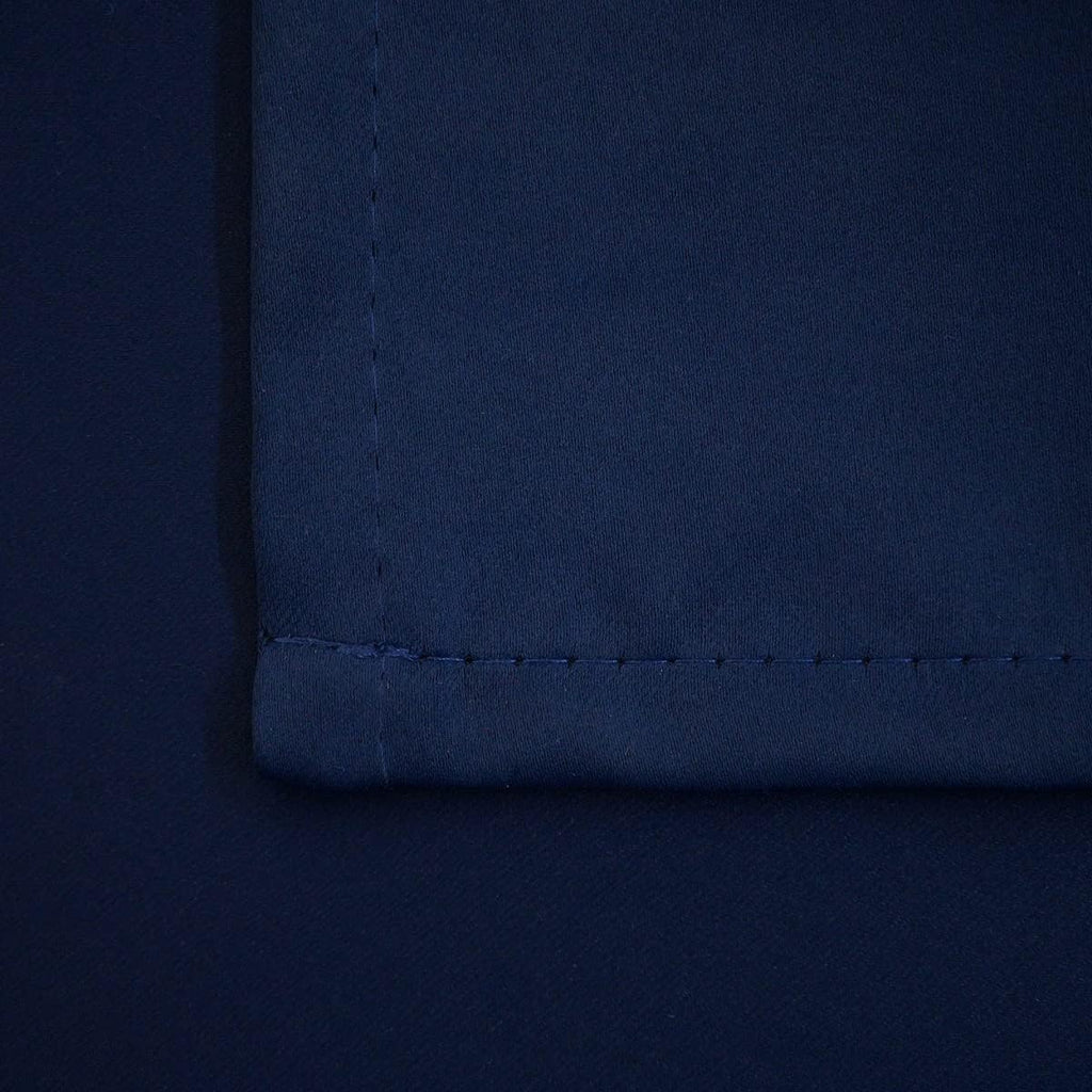 Pickluc Rod Pocket Tier Curtain - Half Blackout Curtain for Kitchen, Bathroom, Cabinet, Basement, 42 Inches Wide and 24 Inches Long, Navy, 2 Panels