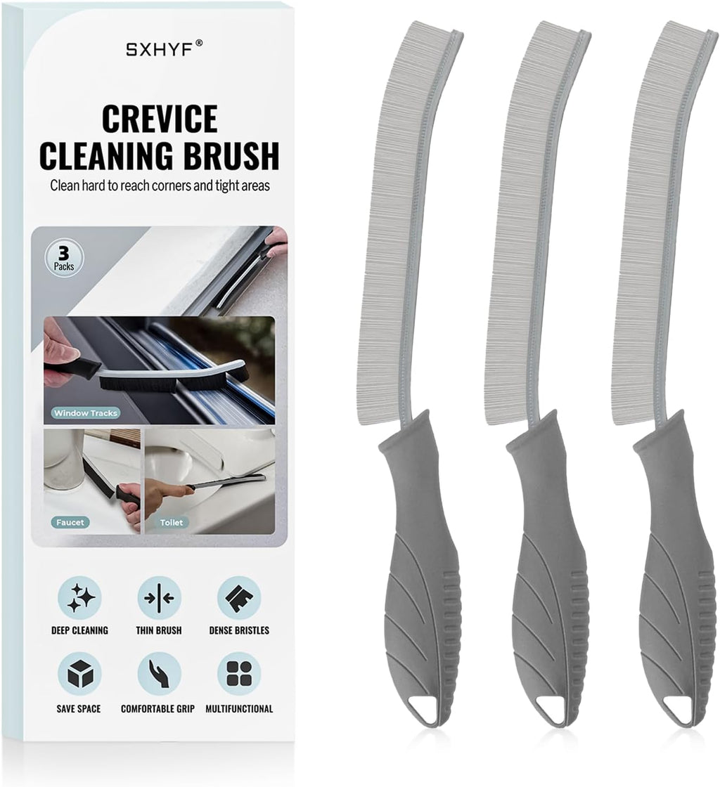 SXhyf Cleaning Brush - Hard Bristle Crevice Cleaning Brush, Multifunctional Gap Scrub Brush, Kitchen Essentials, Bathroom Cleaner Tools for Household Use, Home, Window, Toilet, Stove