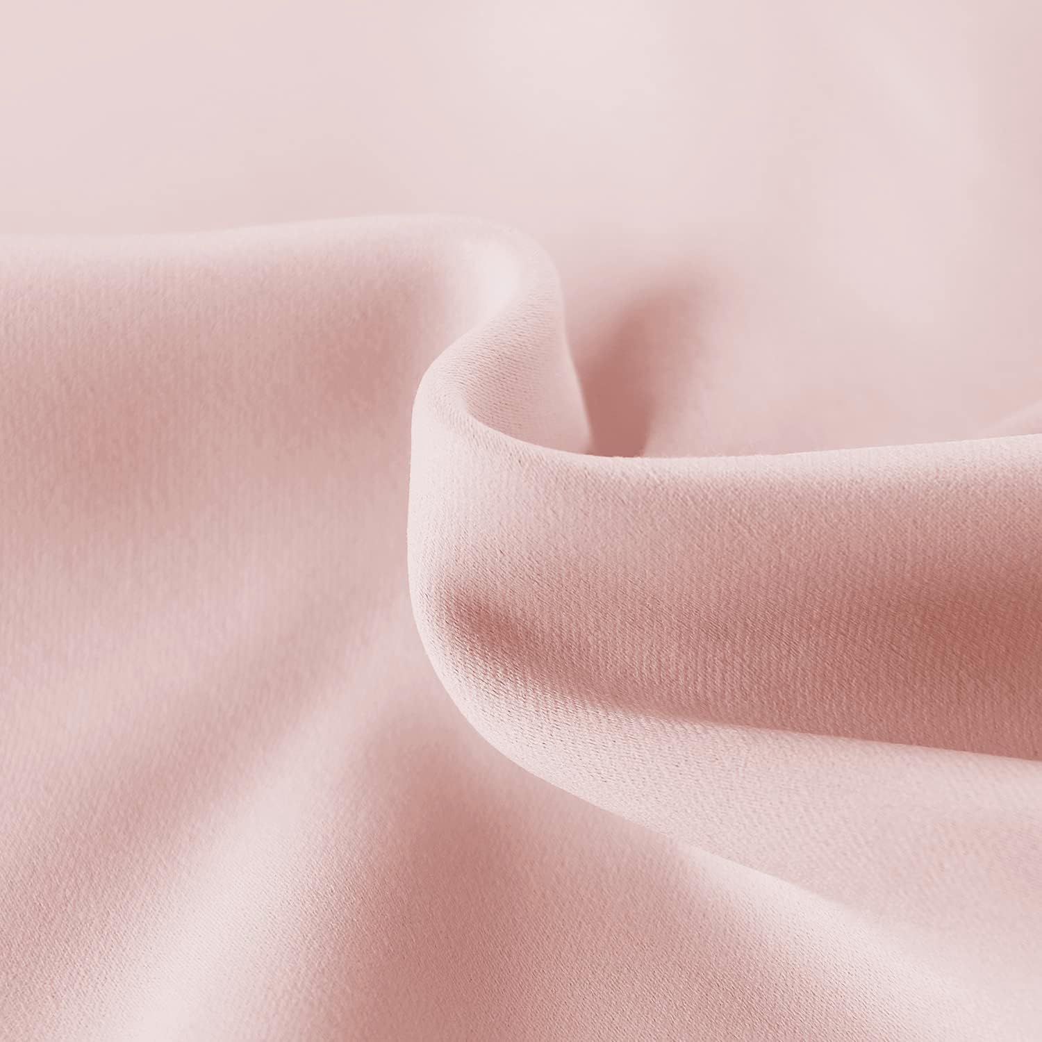 DWCN French Door Curtains – Rod Pocket Thermal Blackout Curtain for Doors with Glass Window, Kitchen and Patio Doors for Privacy, 36 X 72 Inches Long, 1 Curtain Panel with Tieback,Blush Pink