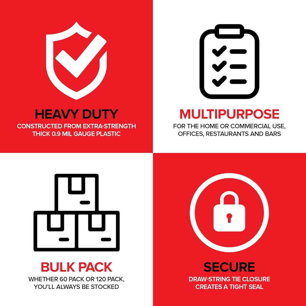 Heavy-Duty Blue Recycling Bags, 120-Pack Blue Garbage Bags For Recycling | 33-Gallon Capacity| Commercial, Industrial or Home Use