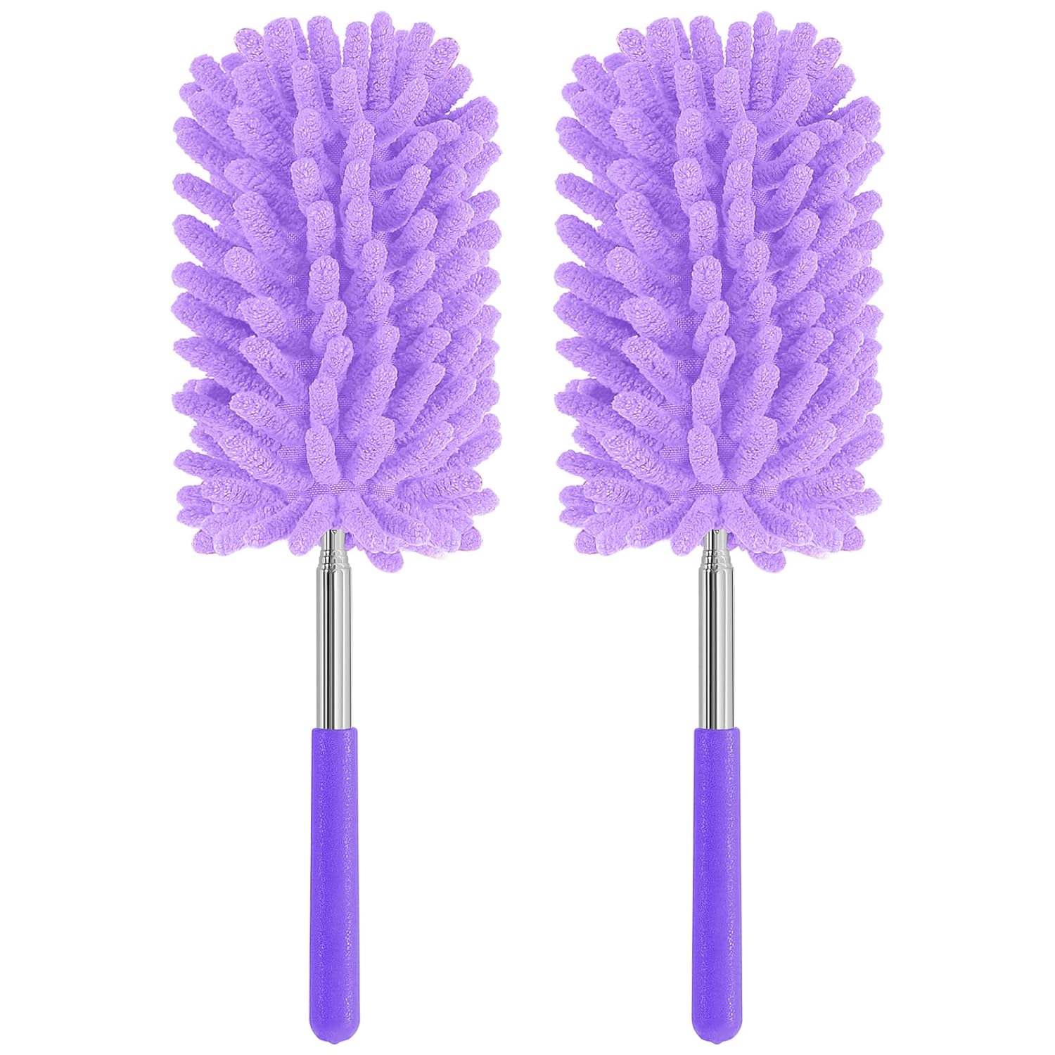 Mini Duster for Cleaning, 360° Bendable Hand Dusters with Extension Pole, Washable Small Duster for Car Interior, Office, Furniture