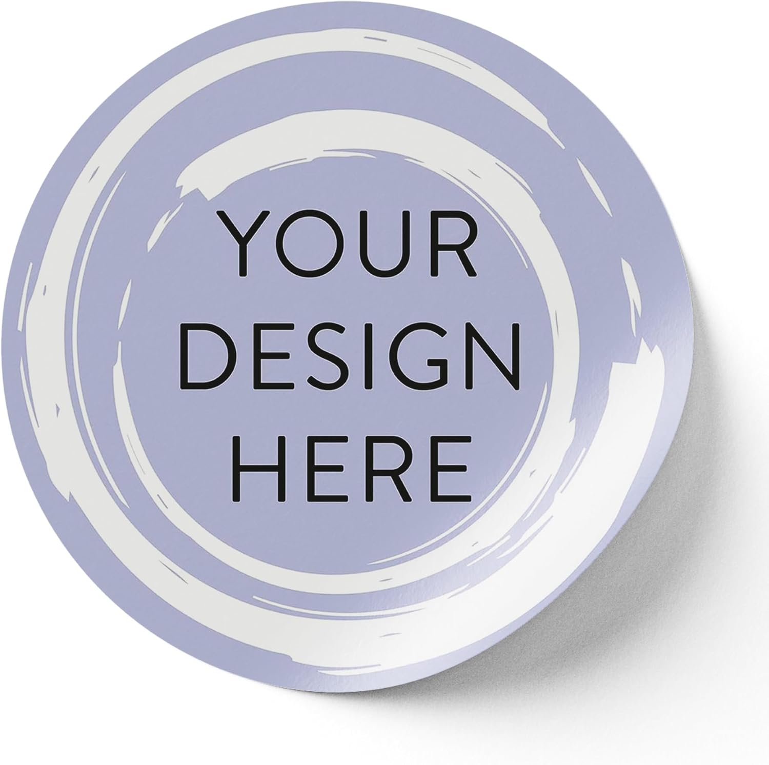 100 Custom Vinyl Stickers - Upload Your own Image, Text, Design, Logo - Personalized Logo Labels for Handmade, Packaging, Bottle, Jars, Candle, Brand Stickers (Lavender Swirls, 4x4)