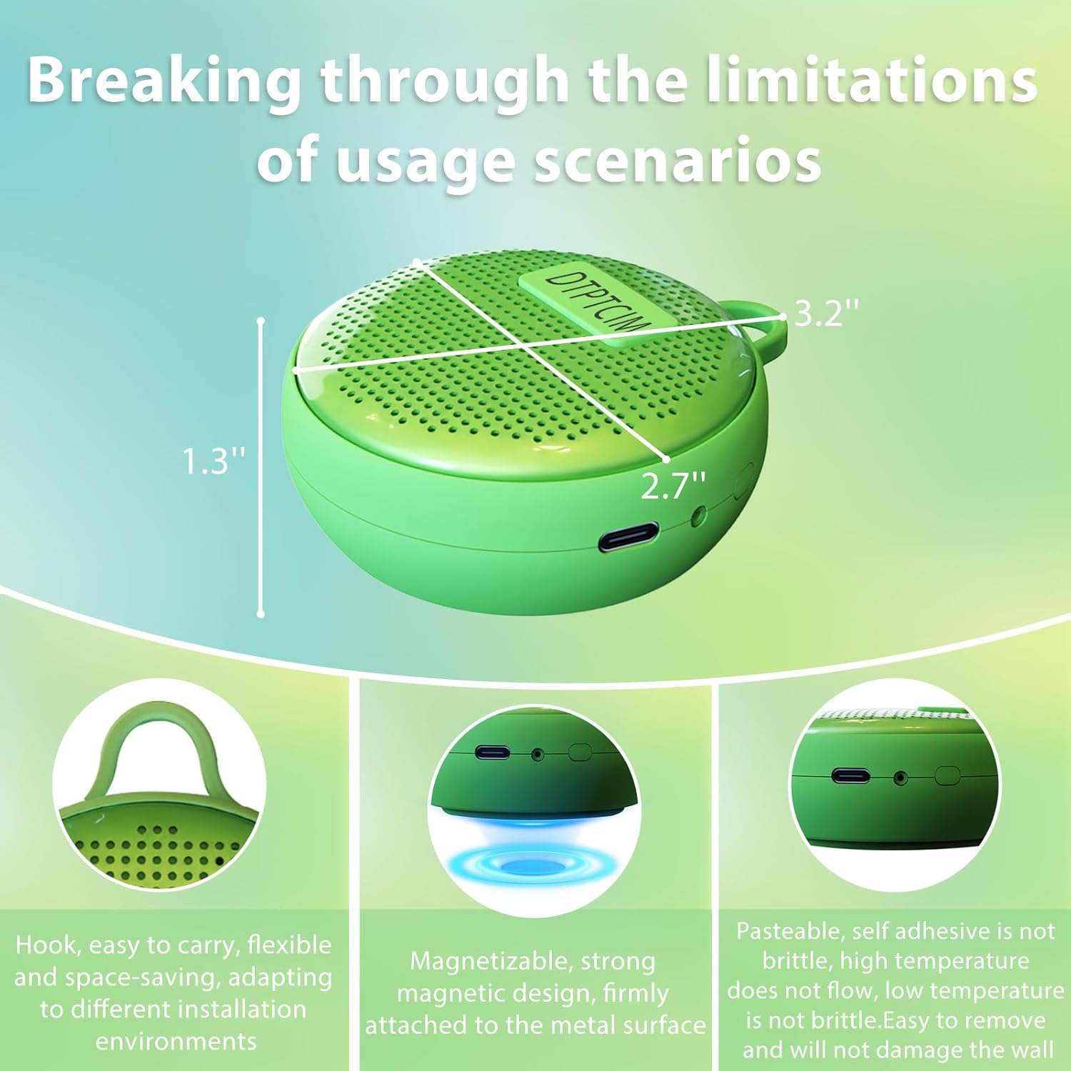 Refrigerator Deodorizer for Strong Odors,USB Charging Lasts 10+ Years Works in Cars Shoe Closets Pet Areas More Effective Than Traditional Deodorizers Green