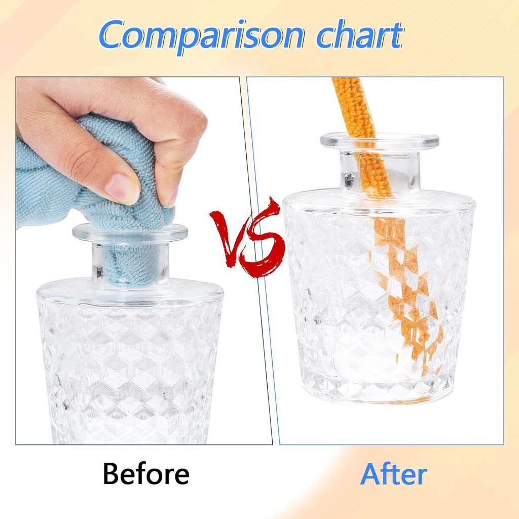 12 Pcs Microfiber Detail Duster Sticks Fan Cleaning Brush Crevice Cleaning Tool AC Vent Cleaner Mini Split Cleaning Kit Fan Blade Cleaner Dusters for Cleaning Home Car Window Blind(Multicolors)