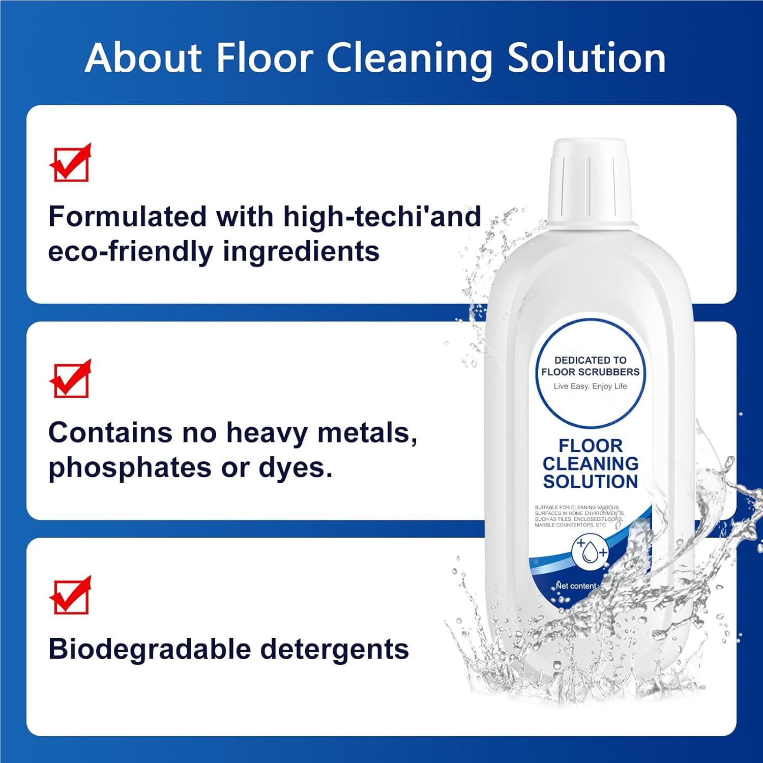 GCW Cleaning Solution Refill 500ML Blue Bottle Original Flavor Floor Cleaner Solution Compatible With Tineco iFLOOR, 3, S3, S5, S5 COMBO, S5 Pro 2, S6, S7 PRO, S7 COMBO Wet Dry Vacuum (2 bottle)