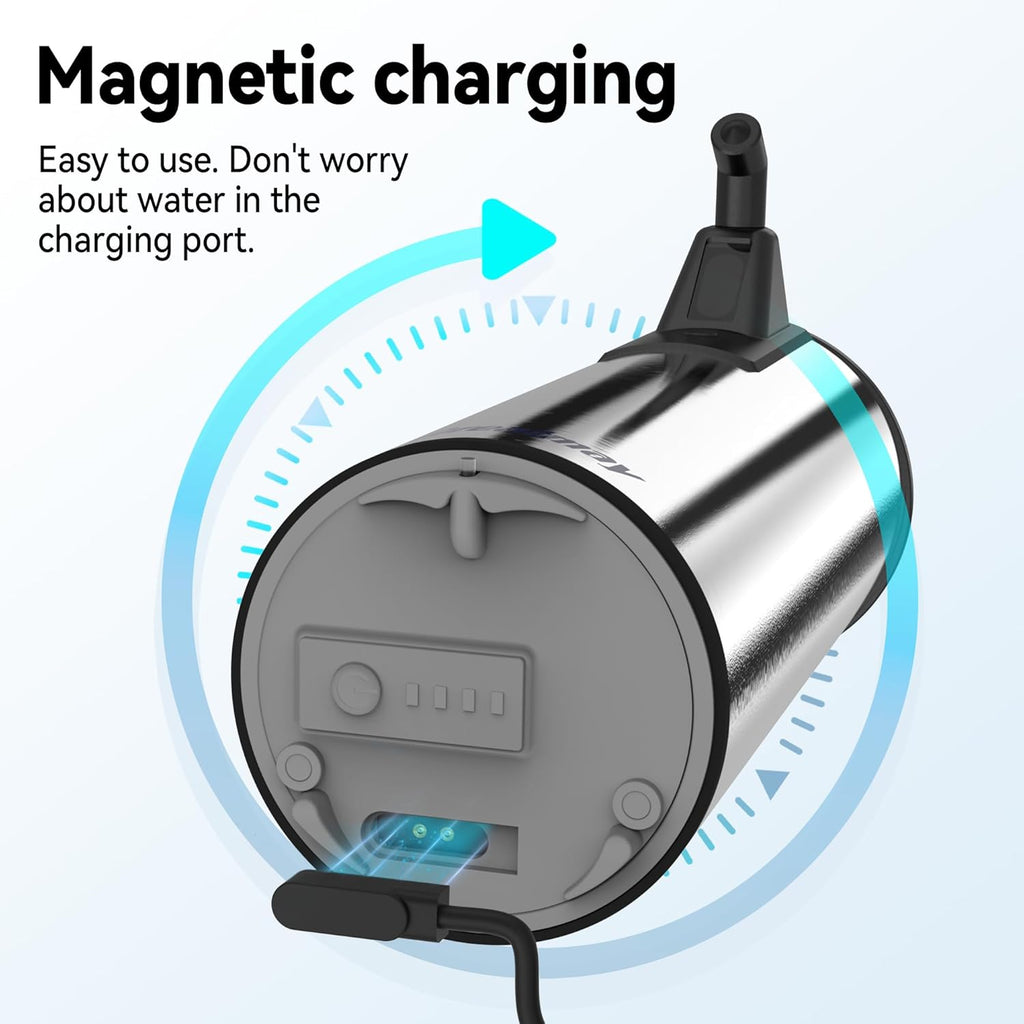 Automatic Soap Dispenser,Stainless Steel Material, Rechargeable Touchless Hand Sanitizer Pump,4 Adjustable Levels Smart Electric Dispenser