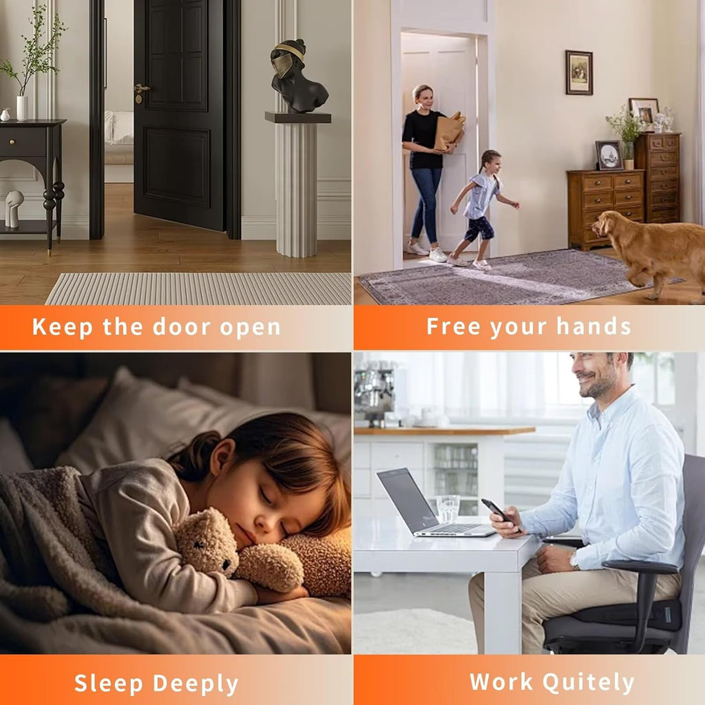 Bak Bo Magnetic Door Stoppers 4 Pack Bottom of Door Holder Keep Door Open No Drilling Magnet Floor Door Stop with Screws and Adhesive Oil Rubbed Bronze DS268ORB-4