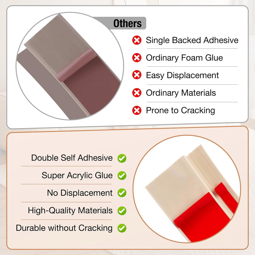 Floor Transition Strip Self Adhesive Vinyl Door Threshold for Doorways Carpet Edging Trim Overlap Edge Reducer for Laminate Floor, Carpet, Tile (Light Yellow Wood Grain, 2/5" to 3/5", 10Ft)