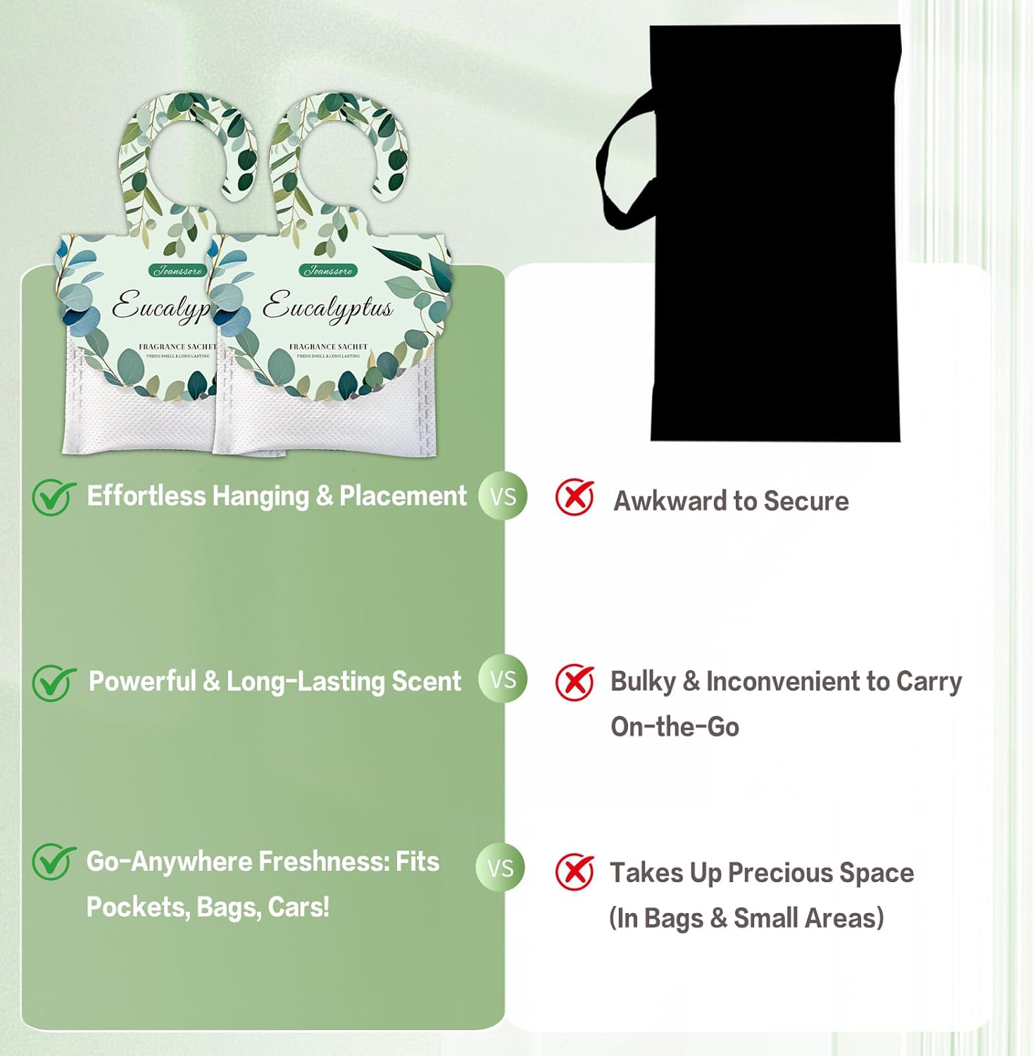 15 Packs Eucalyptus Scented Sachets Bag for Drawers and Closets, Air Freshener for Home Fragrance Sachet, Long-Lasting Hanging Closet Deodorizer Smell Goods for House