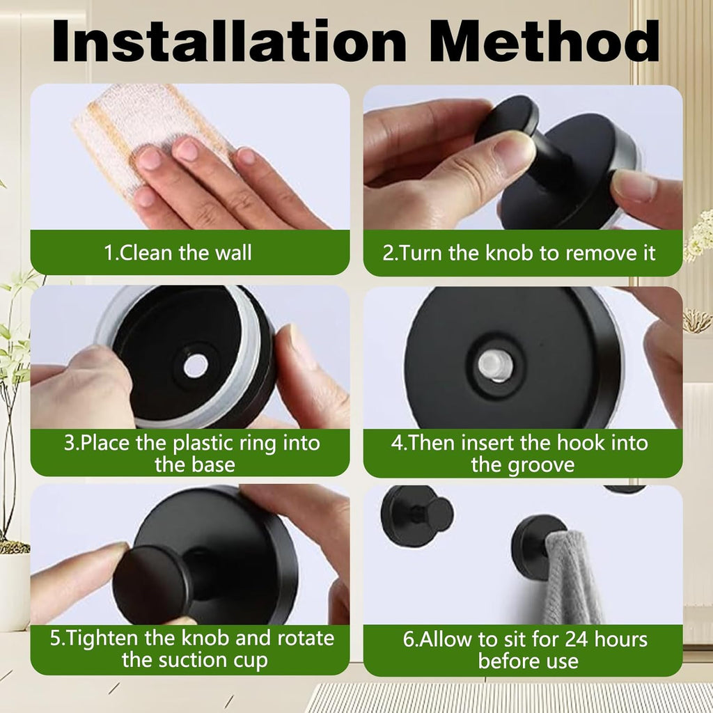 Suction Cup Hooks for Wreaths on Glass, No-Drill Suction Cup Hooks, Wreath Hangers for Front Doors, Metal Towel Hooks for Showers Bathrooms Mirrors (2Pcs Gold)