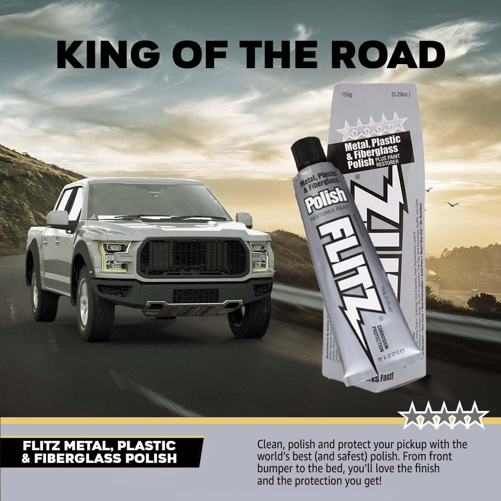 Flitz Multi-Purpose Metal Polish Paste - 5.29oz Tube of USA-Made Chrome Polish - Works on Stainless Steel, Aluminum, Plastic, Jewelry and Cars - Non-Abrasive Cleaner & Rust Remover (10 Pack)