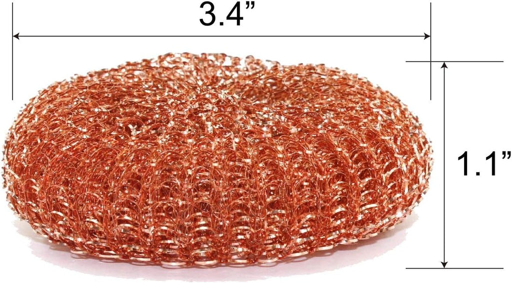 12 Pack Copper Coated Scourers by SCRUBIT – Scrubber Pad Used for Dishes, Pots, Pans, and Ovens. Easy scouring for Tough Kitchen Cleaning.