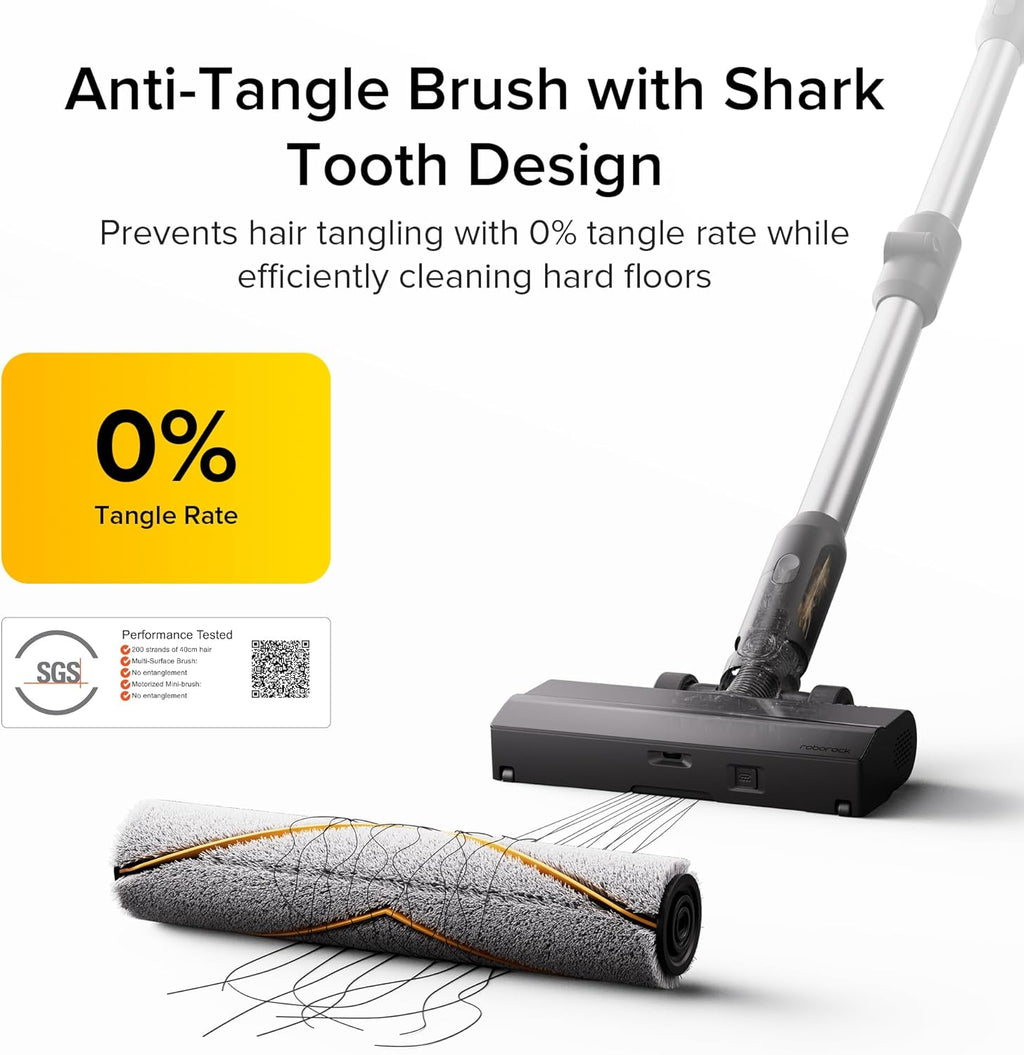 roborock H60 Ultra Cordless Stick Vacuum Cleaner, Upgraded 210AW Suction Stick Vacuum with 90-Min Runtime, 90° Bendable Tube, LED Dust Detection, Vacuum Cleaners for Carpets, Hard Floors & Pet Hair