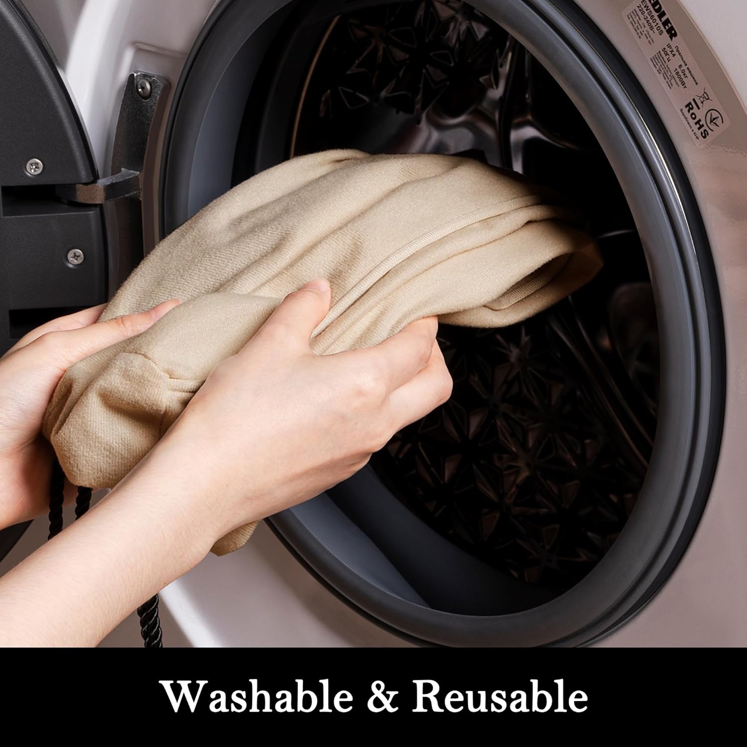 Sunolga 38" Door Draft Stopper Blocks Hot and Cold Air with Removable Washable Cover for Gaps Up to 3", All-Season Seal for Noise, Door Sweep for Bottom of Door and Window, Home Essentials, Beige