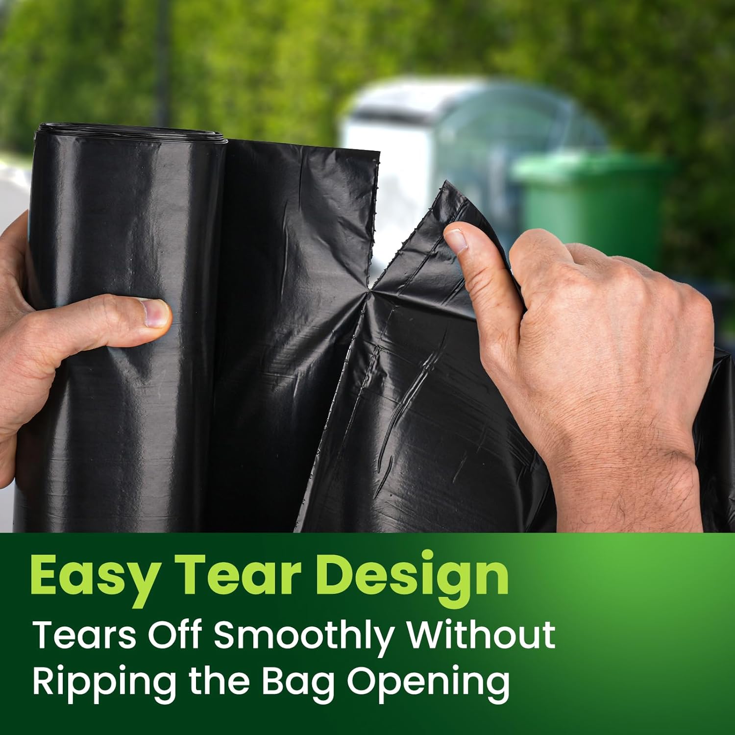 150 Count 55-60 Gallon Trash Bags, Large Garbage Bags Sturdy & Tear-Resistant Commercial Can Liners 55 Gallon, Large Black Trash Bags for Commercial, Lawn and Leaf Bags (150 Count)