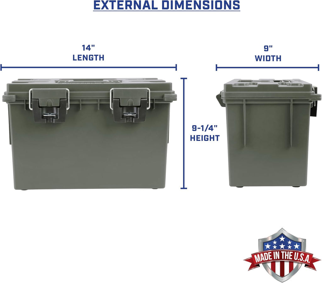 Sheffield 12765 XL Storage Bins With Lids, 4-Pack Stackable Storage Bins, Made in USA, Lockable and Water-Resistant Containers with Lids, Plastic Containers for Home, Classroom, and Dorm