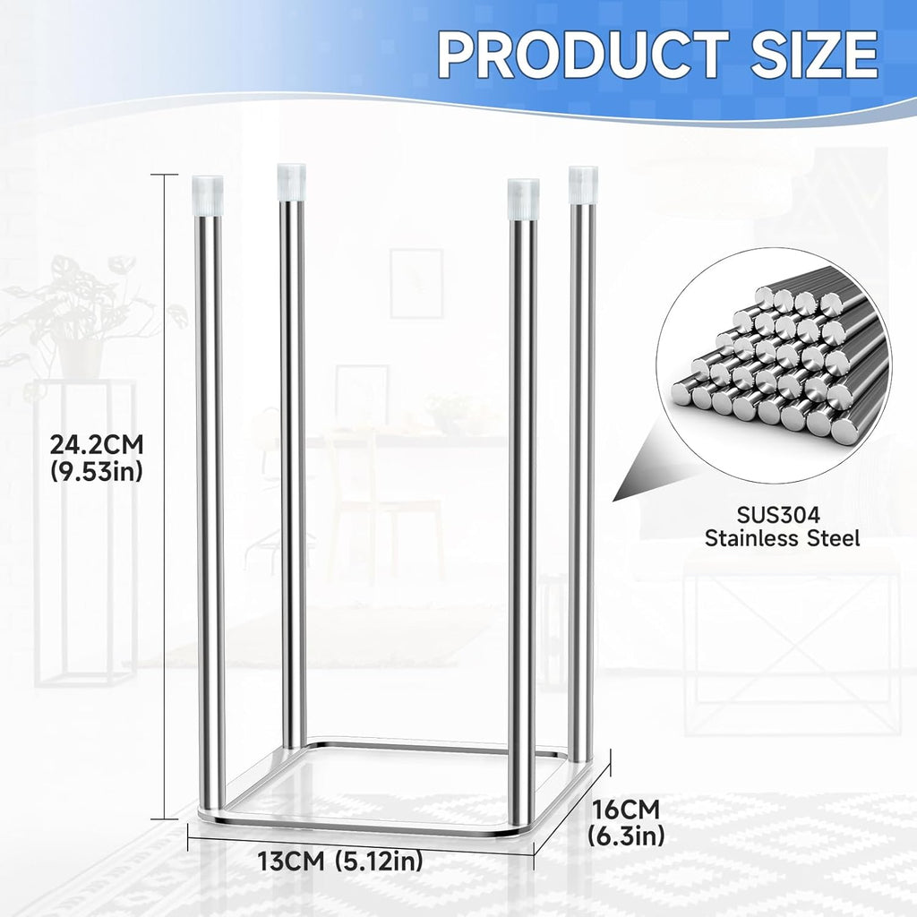 Water Bottle Drying Rack, Stainless Steel Bottle Dryer Rack, Baby Bottles Rack Dryer, Cup Drying Rack, Reusable Bag Drying Stand, Kitchen Stand Holder for Glass Bottles, Water Cups, Plastic Bag