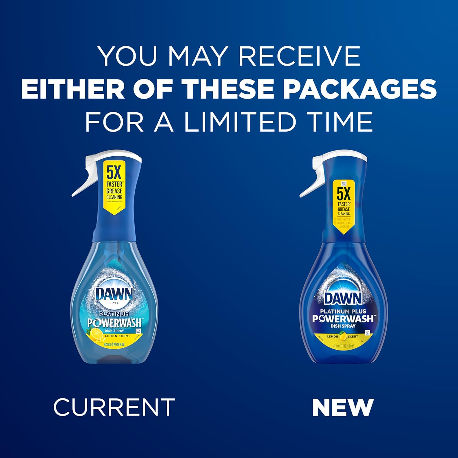 Dawn Powerwash Spray, Dish Soap, Dishwashing Liquid, Cleaning Supplies, Lemon, 1 Starter Kit + 3 Refills, 4 units of 16oz (64oz)