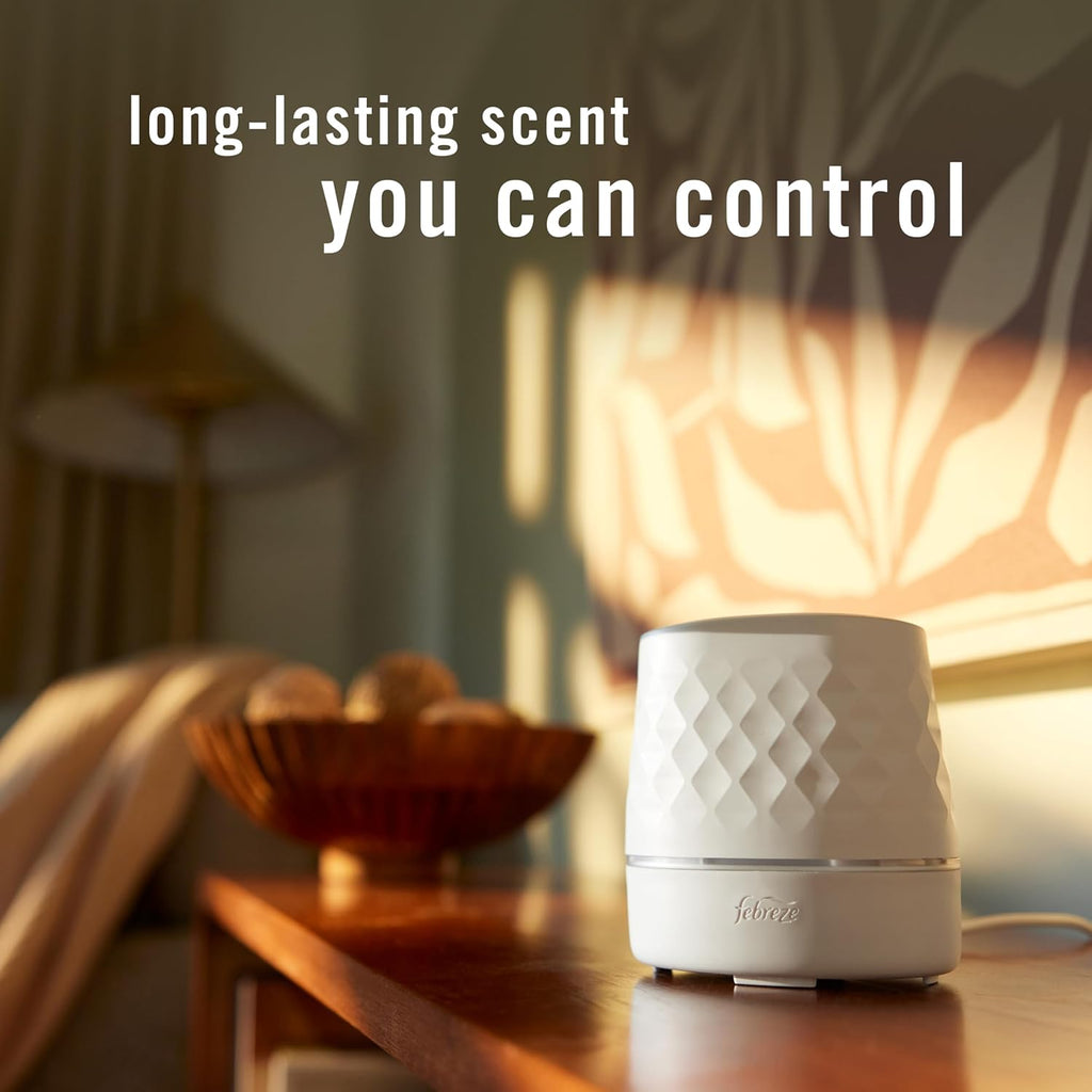 Febreze Plug Scent Booster Starter Kit, Oil Diffuser, Air Freshener Plug in, Continuous Scent Device + 2 Gain Original Refills