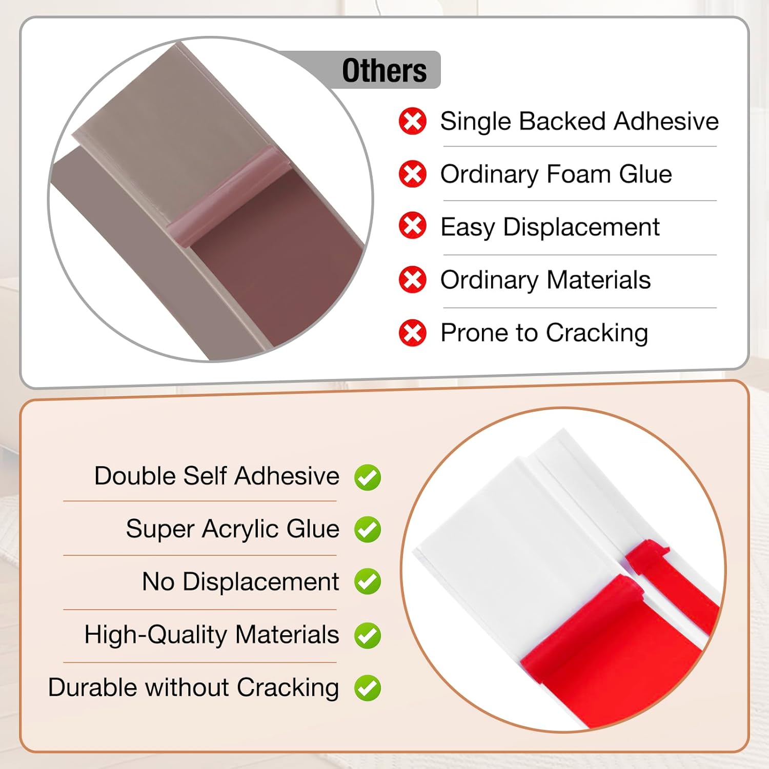 Floor Transition Strip Self Adhesive Vinyl Door Threshold for Doorways Carpet Edging Trim Overlap Edge Reducer for Laminate Floor, Carpet, Tile (White, 1/5" to 2/5", 3.3Ft)