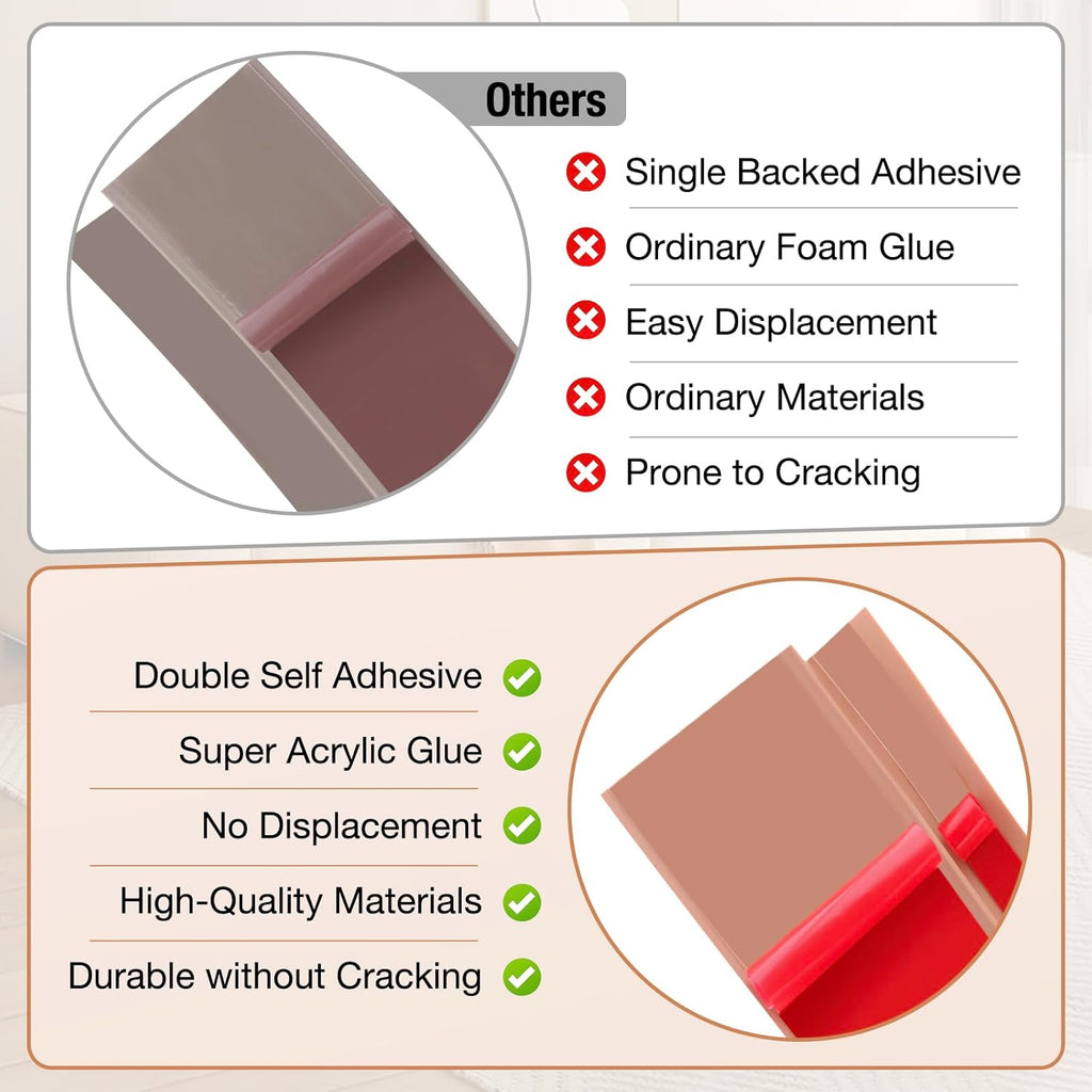 Floor Transition Strip Self Adhesive Vinyl Door Threshold for Doorways Carpet Edging Trim Overlap Edge Reducer for Laminate Floor, Carpet, Tile (Grayish Brown Wood Grain, 2/5" to 3/5", 10Ft)