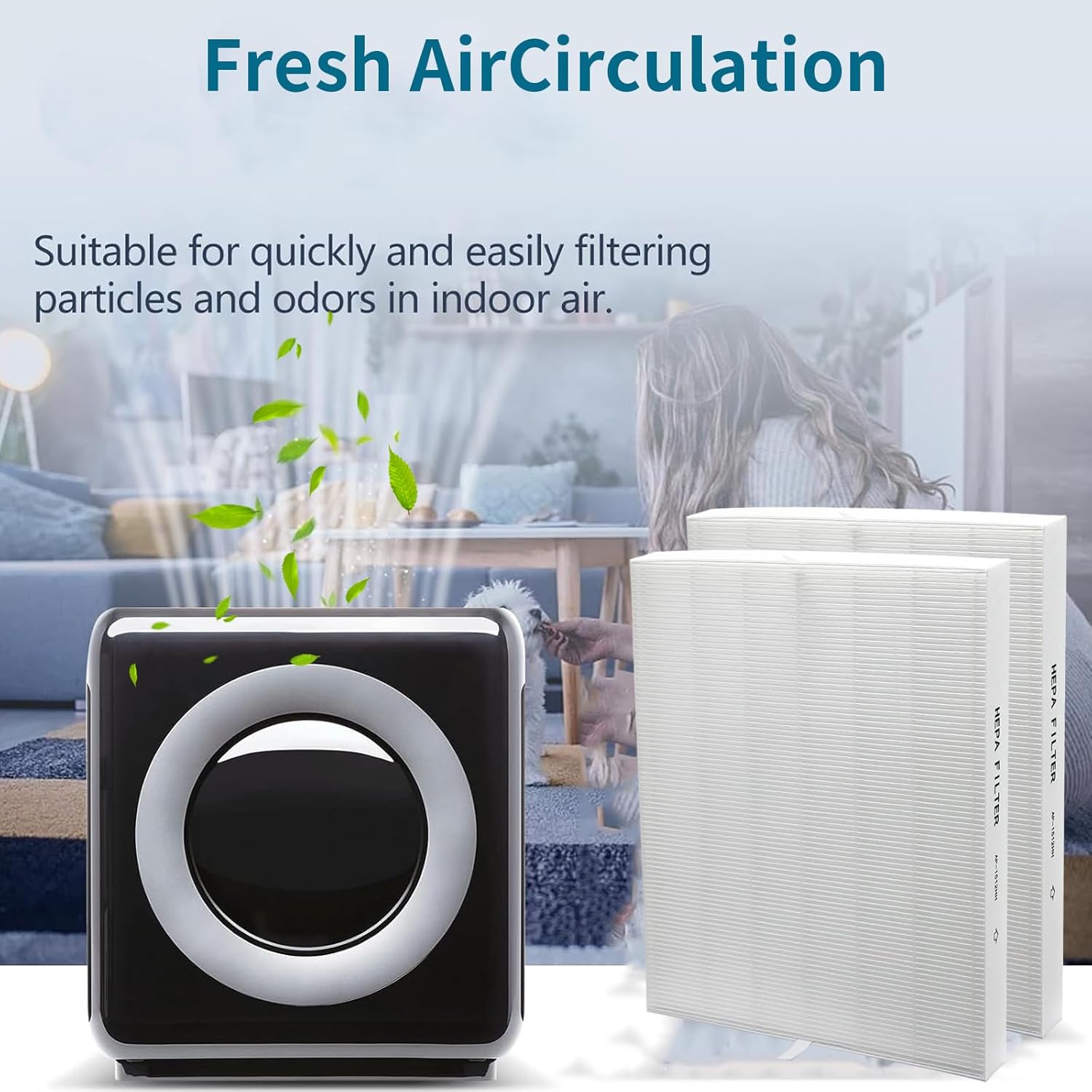 AP-1512HH Replacement Filter for Coway AP-1512HH and Airmega 200M Air Purifier,2 True HEPA and 4 Carbon Filter Replacement,Compared to Part # 3304899