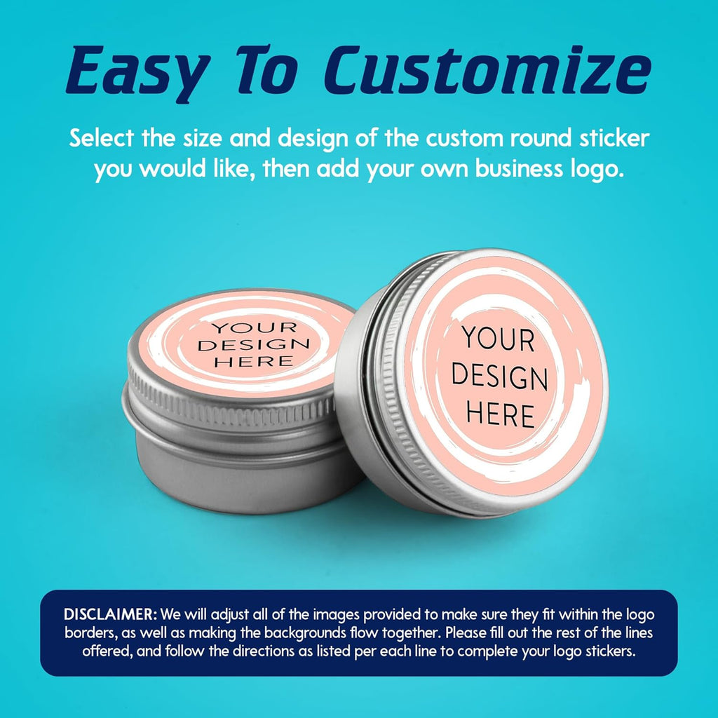 100 Custom Vinyl Stickers - Upload Your own Image, Text, Design, Logo - Personalized Logo Labels for Handmade, Packaging, Bottle, Jars, Candle, Brand Stickers (Peach, 1.5x1.5)