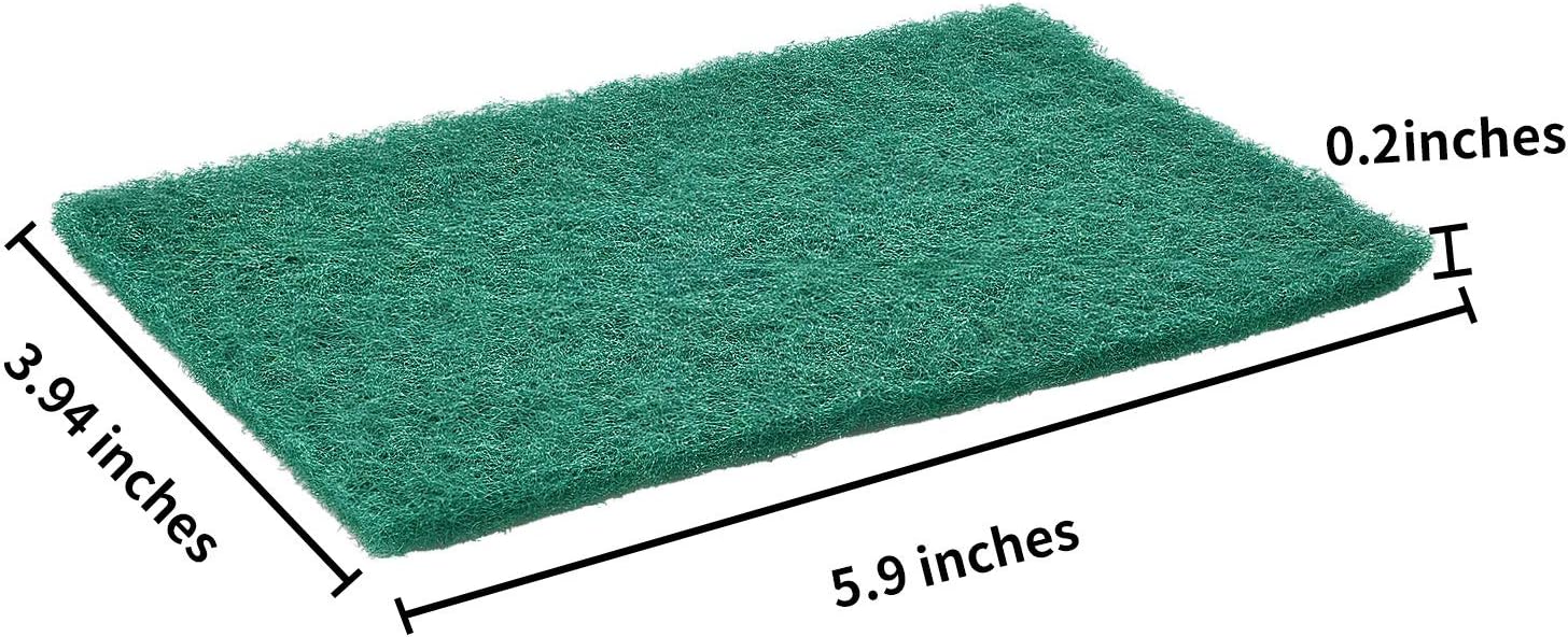 Jetec Scrub Pads Scouring Pads Sponge Dish Scrubber Scouring Cleaning Non Scratch for Kitchen Dishes Cleaning(Green,200 Pieces)