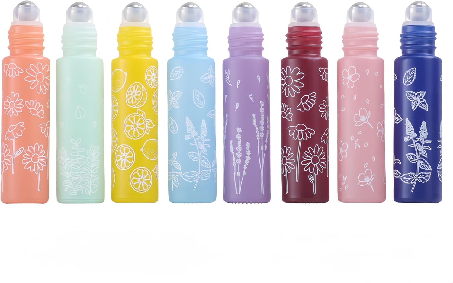 10 Pcs Yellow Glass Essential Oil Roller Bottles,10ml Empty Refillable Roll on Bottles,Glass Travel Roller Bottles with Stainless Steel Roller Balls for Essential Oil,Perfume,Aromatherapy,Lip Balms