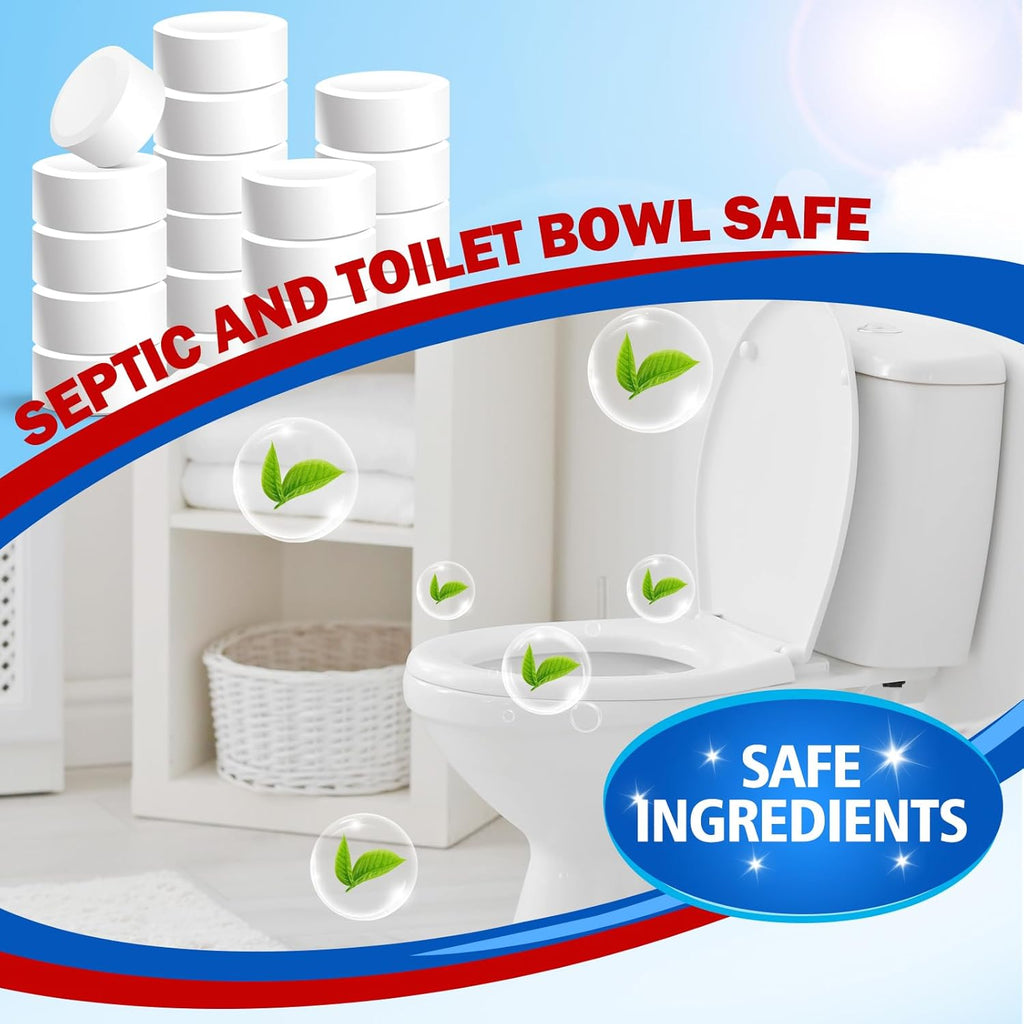 USKICH Toilet Bowl Cleaner 40 PACK, Household Automatic Toilet Bowl Cleaners with Bleach, Bathroom Toilet Tank Cleaners Tablets with Sustained-Release Technology for Deodorizing & Descaling