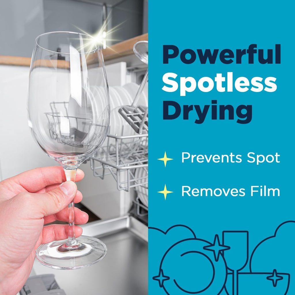 Nature Clean All Natural Dishwasher Rinse Aid Cleaner, Liquid Dishwasher Rinse Agent for Spot-Free Glass & Cutlery in Hard Water, Non Toxic Dish Washer Rinse Aid & Stain Remover, 8 oz/250ml, Pack of 4