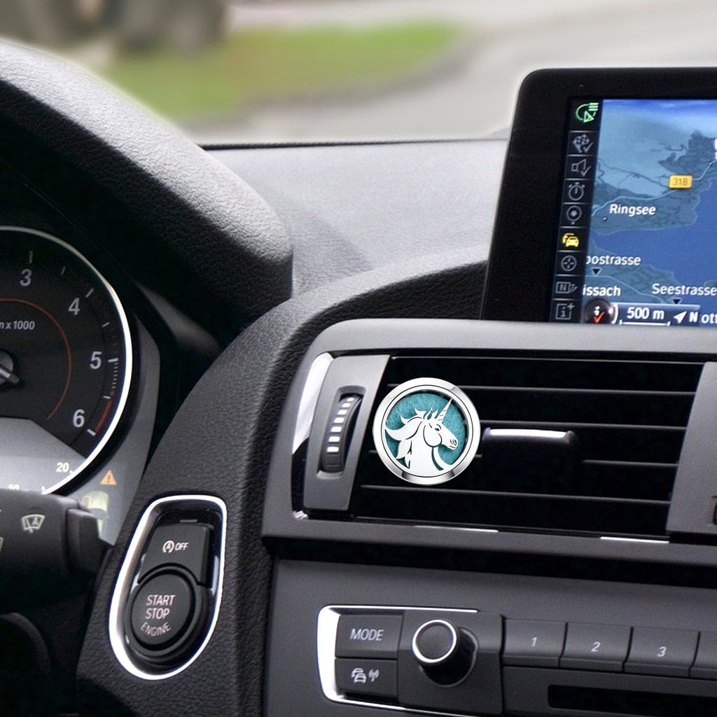 30mm Car Essential Oil Diffuser Vent Clip Air Freshener Vent Clips Aromatherapy with 10 Felt Pads Car Accessories Mother's Day for Women (Horse)