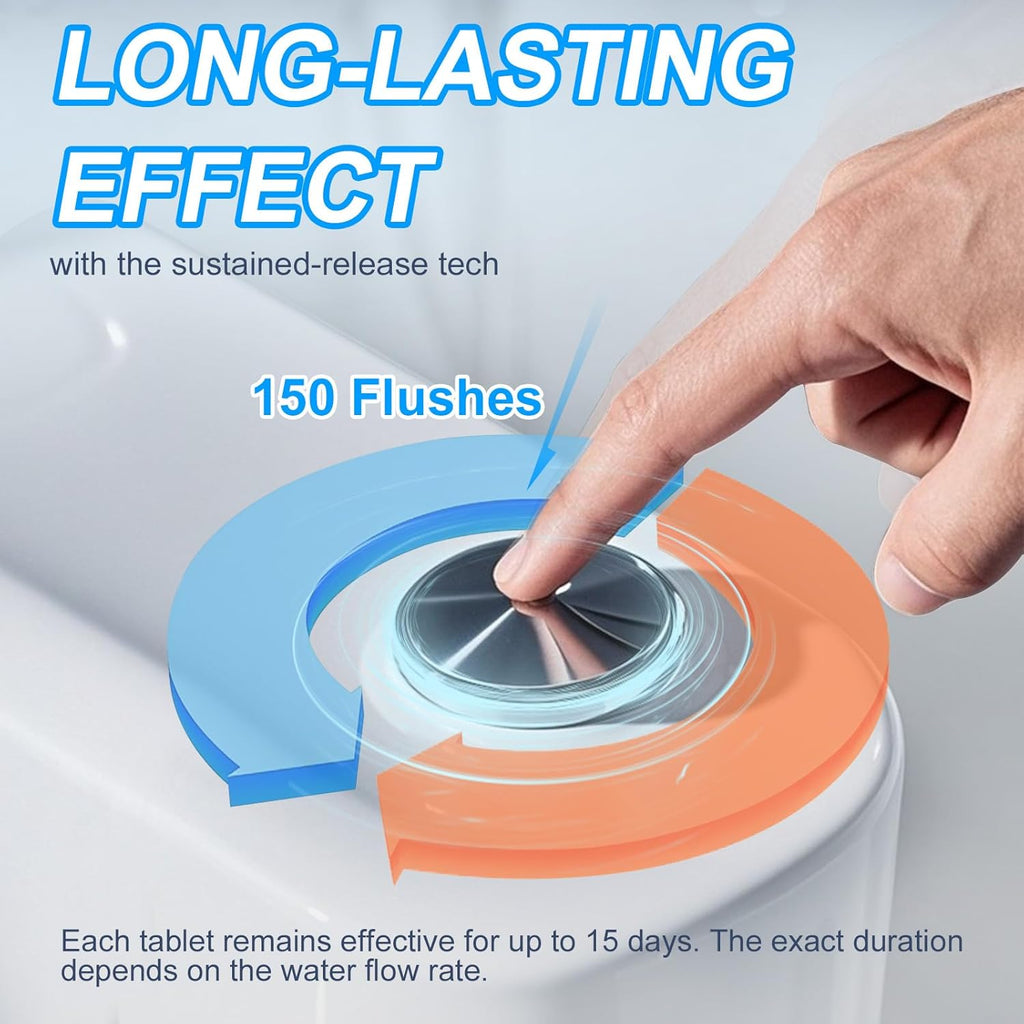 KIISIISO Toilet Bowl Cleaner Tablets 80 PACK, Automatic Bleach Toilet Tank Cleaners, Bathroom Long-Lasting Freshness, Slow-Releasing Powerful Deodorizing & Descaling