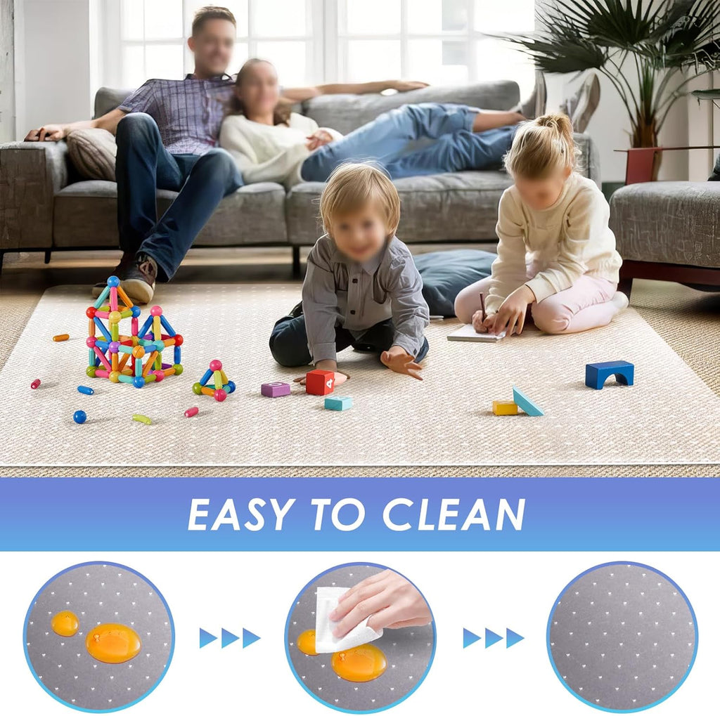 Vicwe Office Chair Mat for Carpeted Floors, 48"X36" Rectangle Desk Chair Mats with Studs for Low and No Pile Carpeted Floors, Easy Glide Computer Desk Chair Mat for Home & Offices