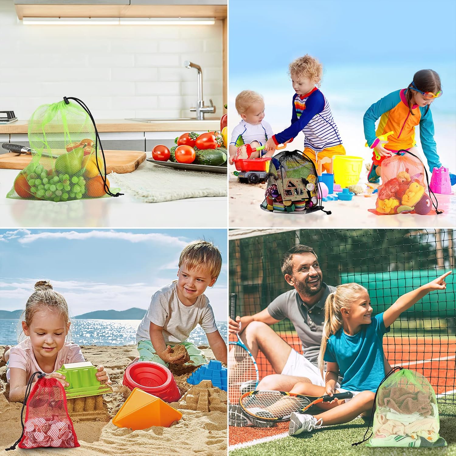 13"X15.5" 100Pcs Mesh Laundry Drawstring Bag Nylon Drawstring Gym Bag with Cord Lock Closure