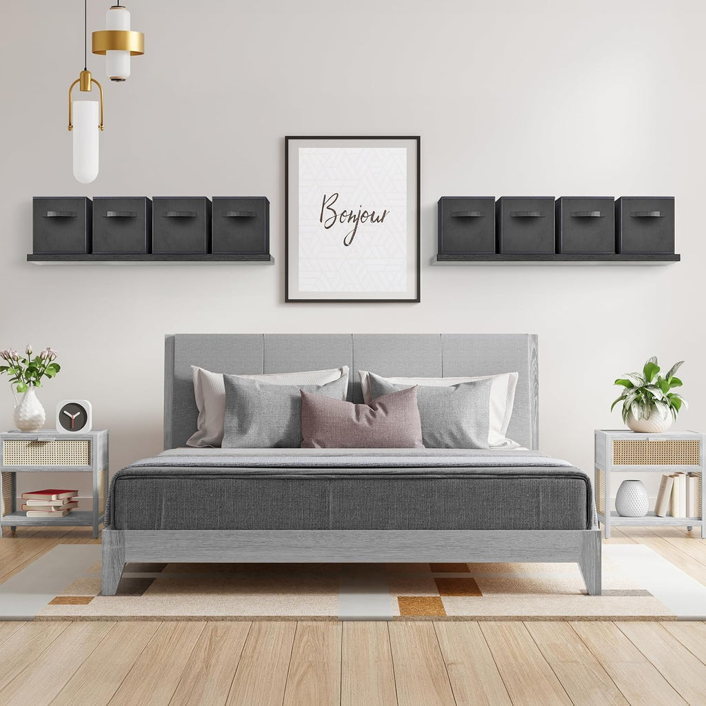 Sorbus Fabric Storage Cubes - 8 Foldable Storage Bins for Organizing Pantry, Cubbies, Toy Box - Clothes Storage & Closet Organizer - 11 Inch Collapsible Cube Baskets for Shelves with Handle