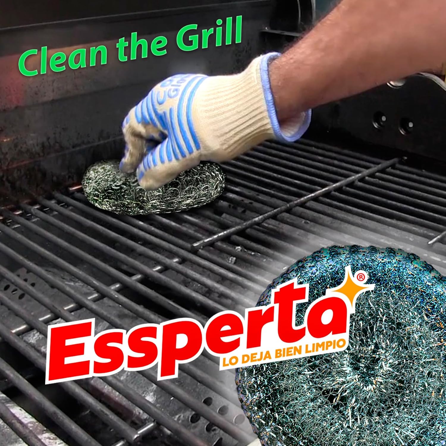 3 Pcs ESSPERTA Stainless Steel Wool Scrubber，3 Steel Scrubber Wool Pads for Cleaning Dishes, Metal Scrubber Pot Scrubbers Can Clean Iron Pots, Stoves, Barbecue Grills, Wash Sink