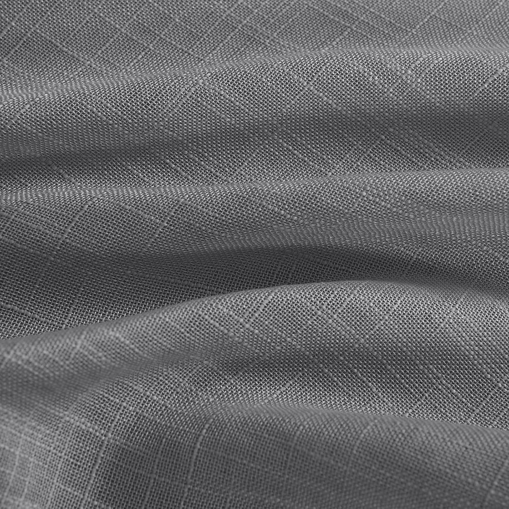 NICETOWN Sheer Door Curtains, Side Small Window Treatment, Farmhouse French Front Door Shade, Rod Pocket Sidelight Curtains with Tieback, 1 Panel, Dark Grey, 36W X 40L